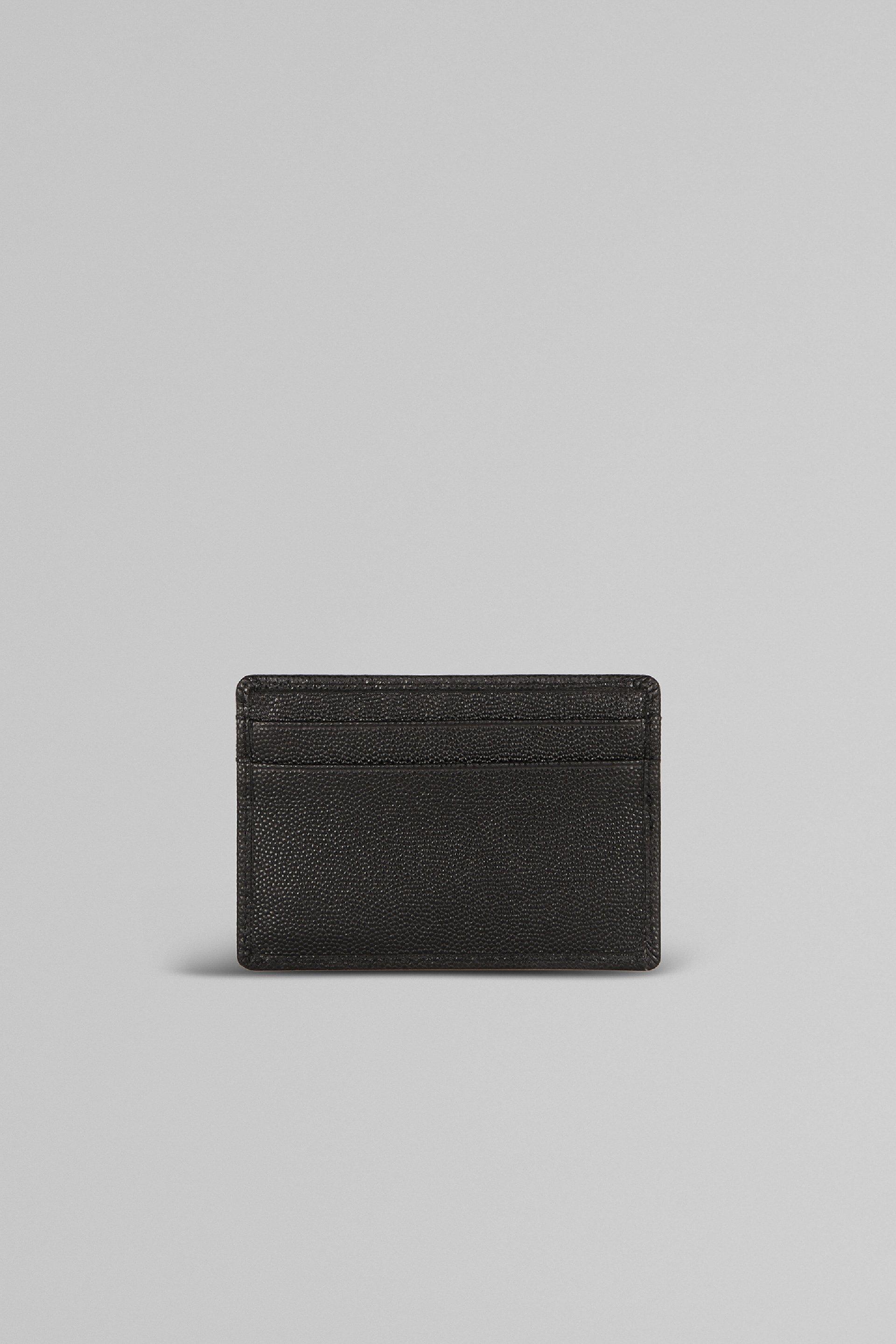 Black Caviar Leather Card Holder, Black, large image number 5