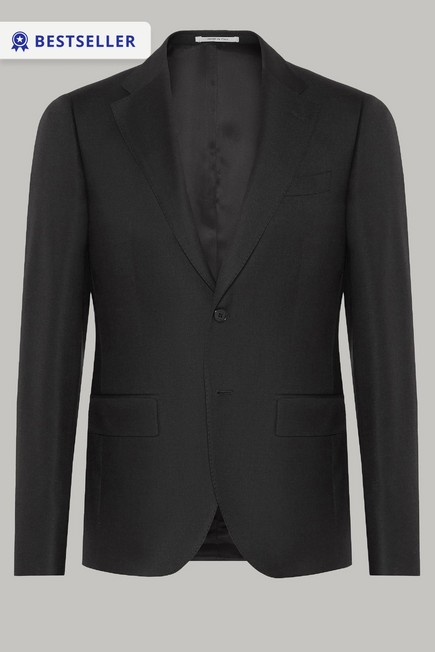 Boggi Milano - Grey Anthracite Super 130 Wool Jacket