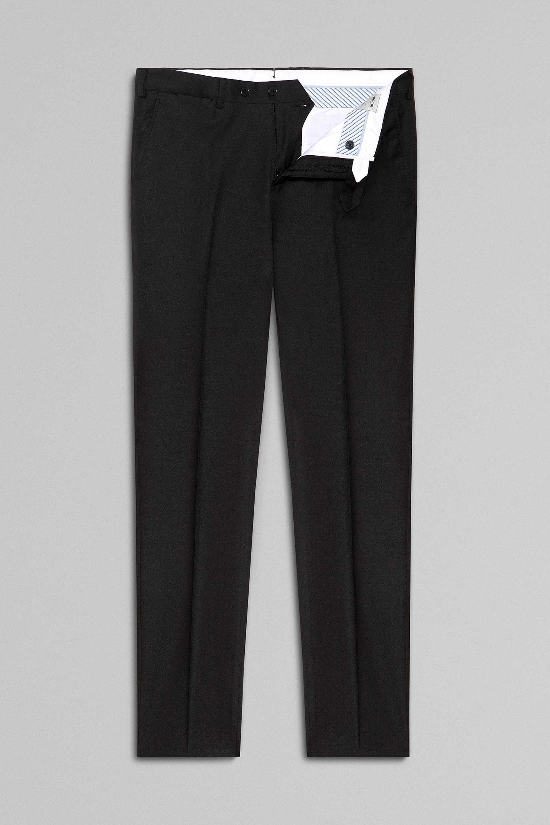 Regular Fit Super 130 Wool Trousers Grey, Charcoal, large image number 7