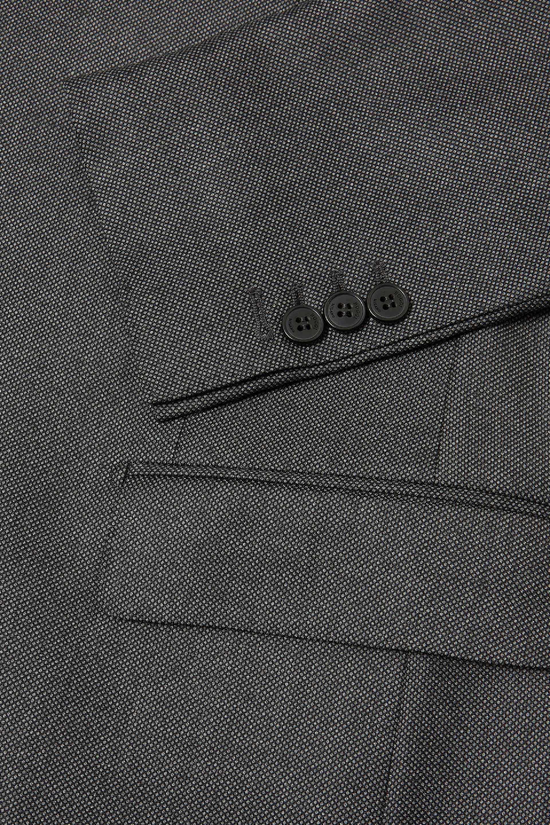 Grey Super 110 Slim Birdseye Jacket, , large image number 6