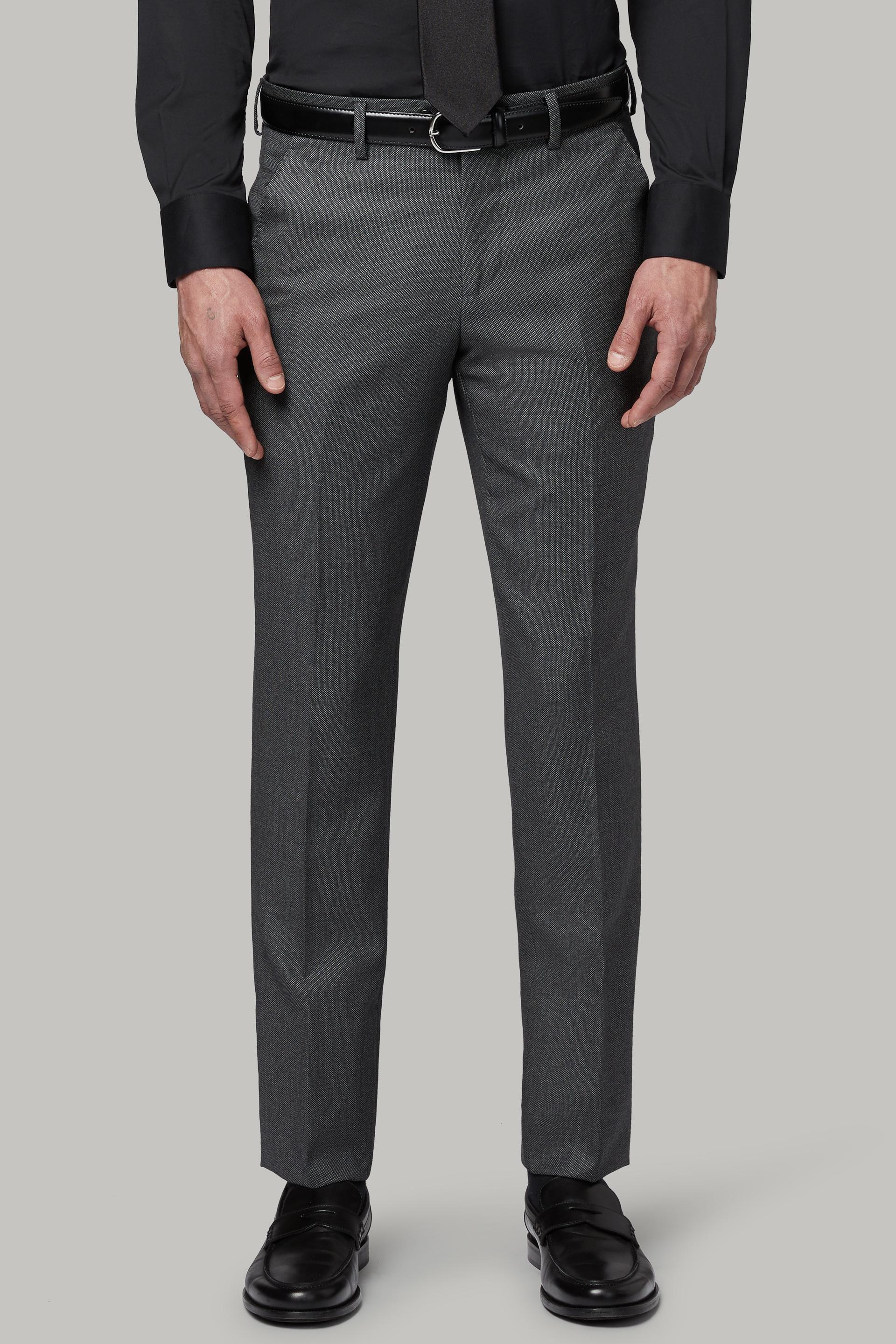Grey Wool Suit Trousers, , large image number 1