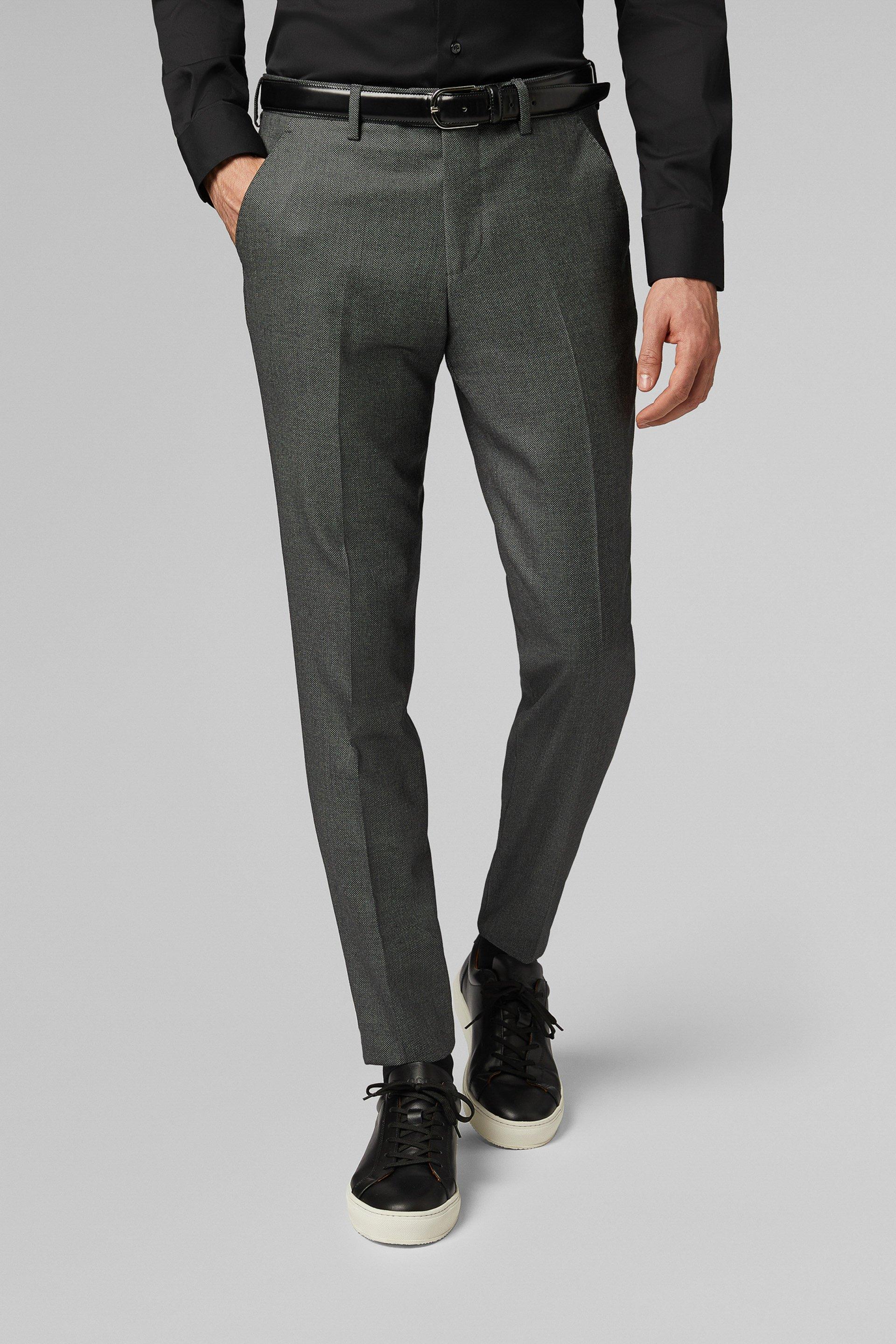 Grey Wool Suit Trousers, , large image number 2
