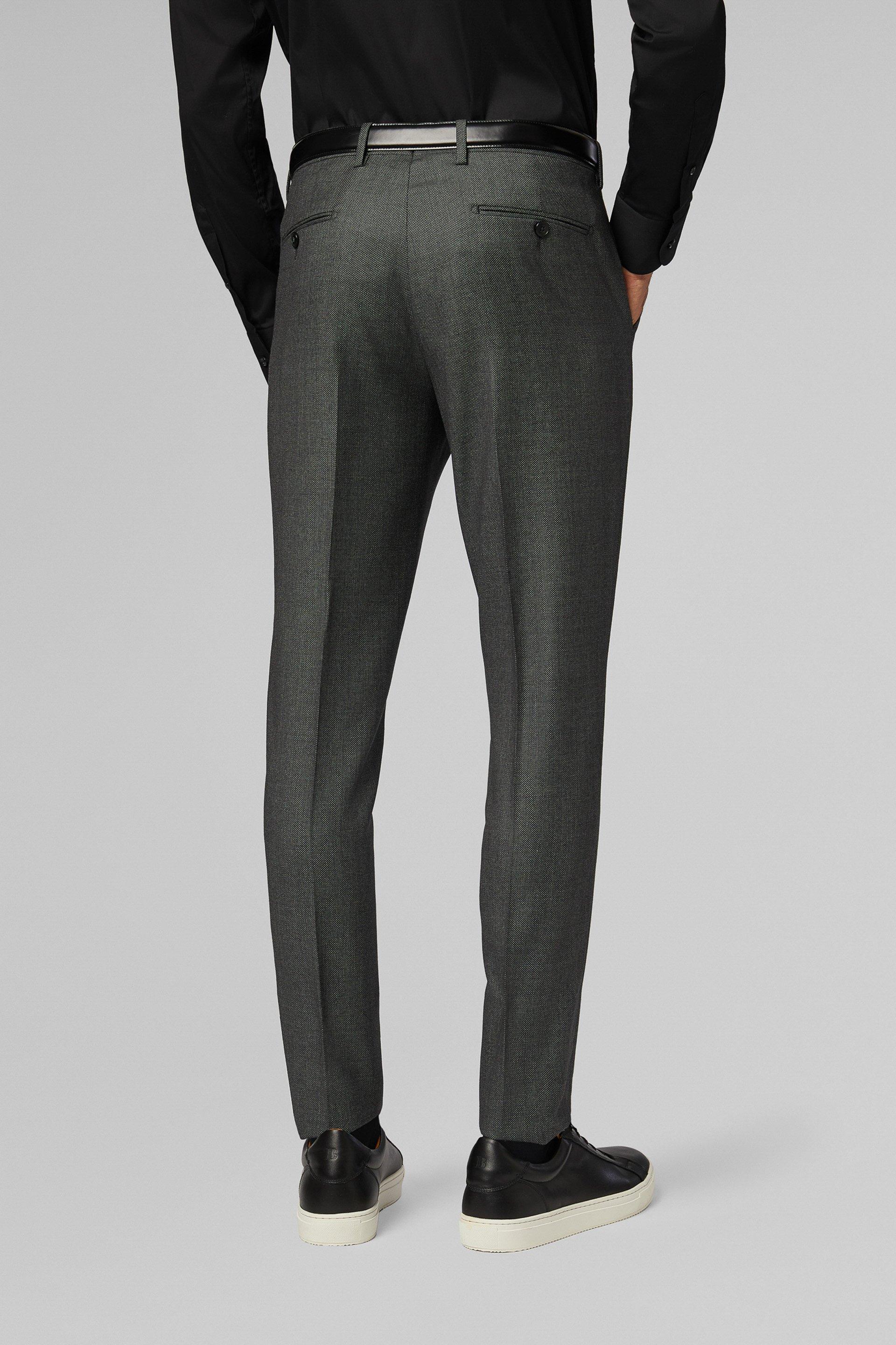 Grey Wool Suit Trousers, , large image number 4