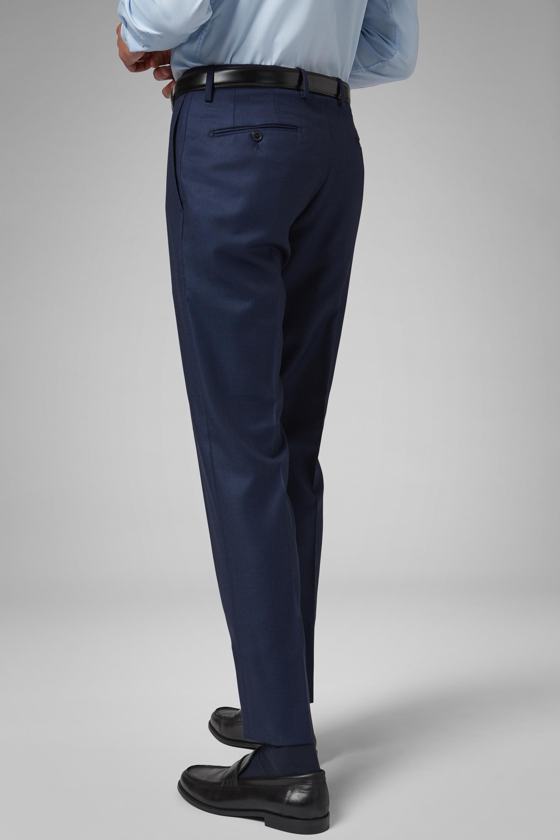 Blue Wool Suit Trousers, , large image number 1