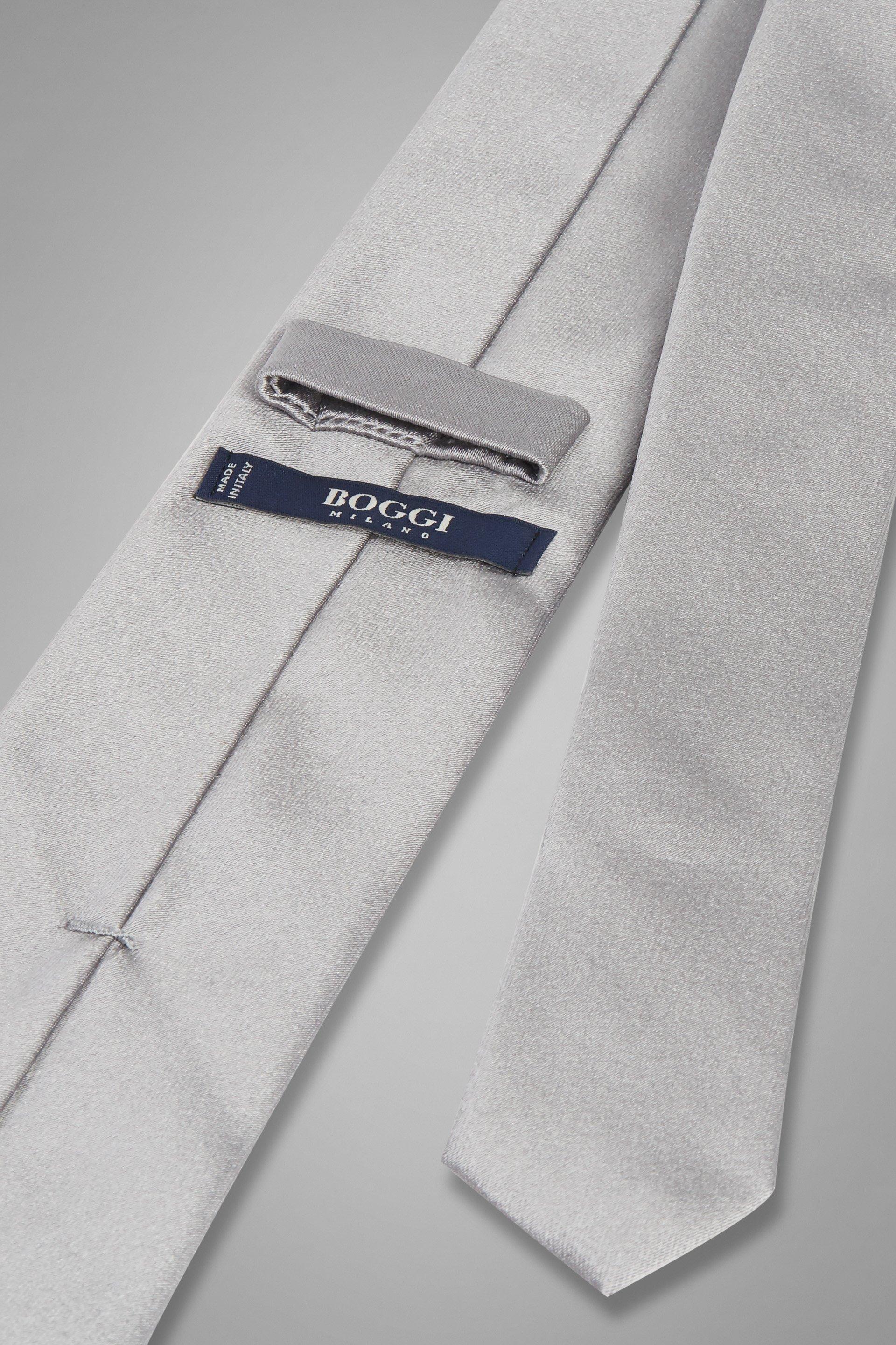 Silver Silk Tie, Silver, large image number 2