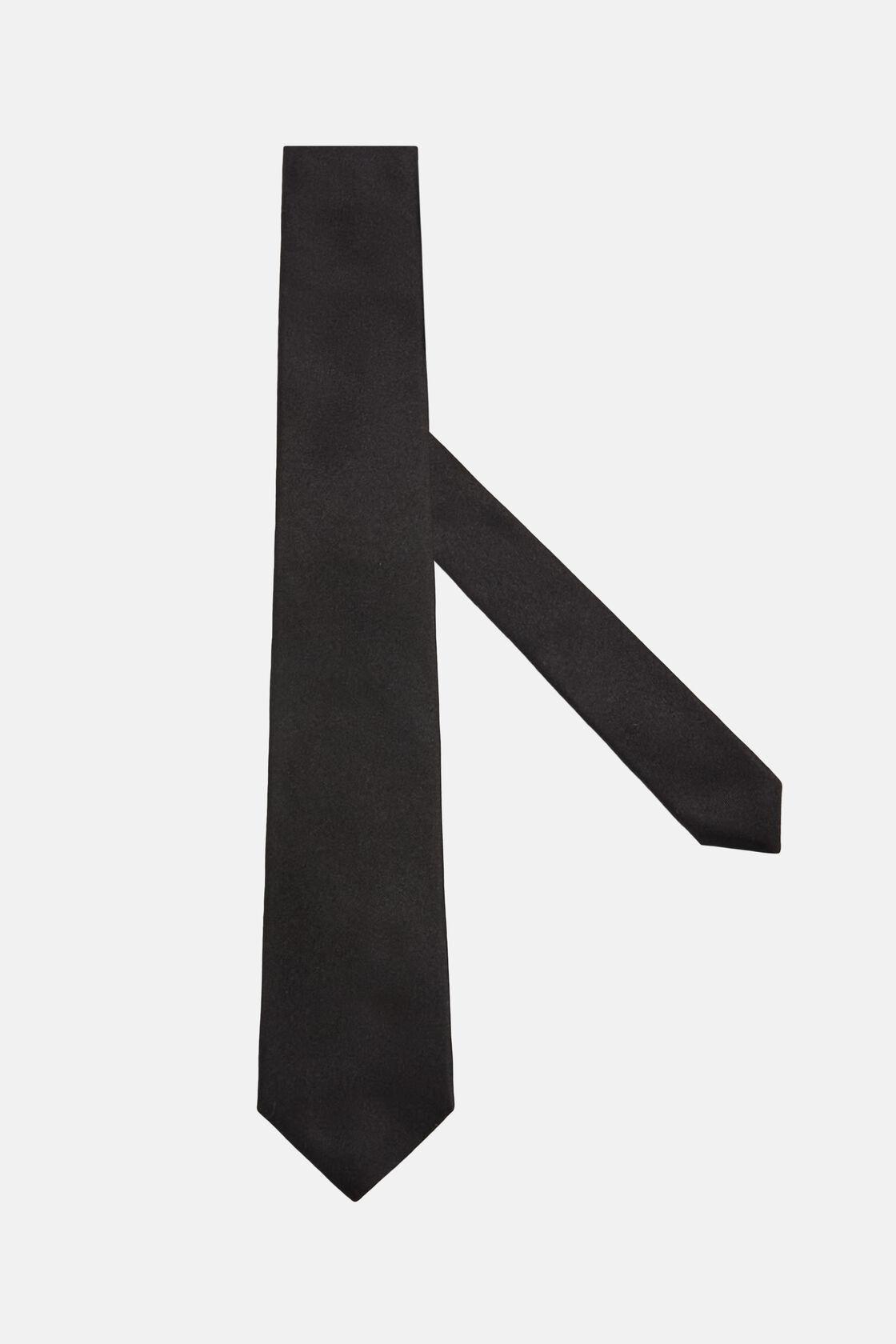 Black Silk Tie, Black, large image number 0