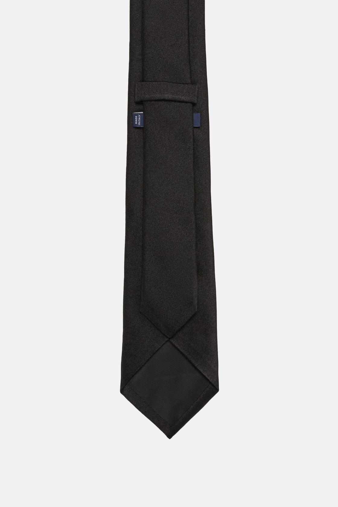 Silk Tie, Black, Black, large image number 4