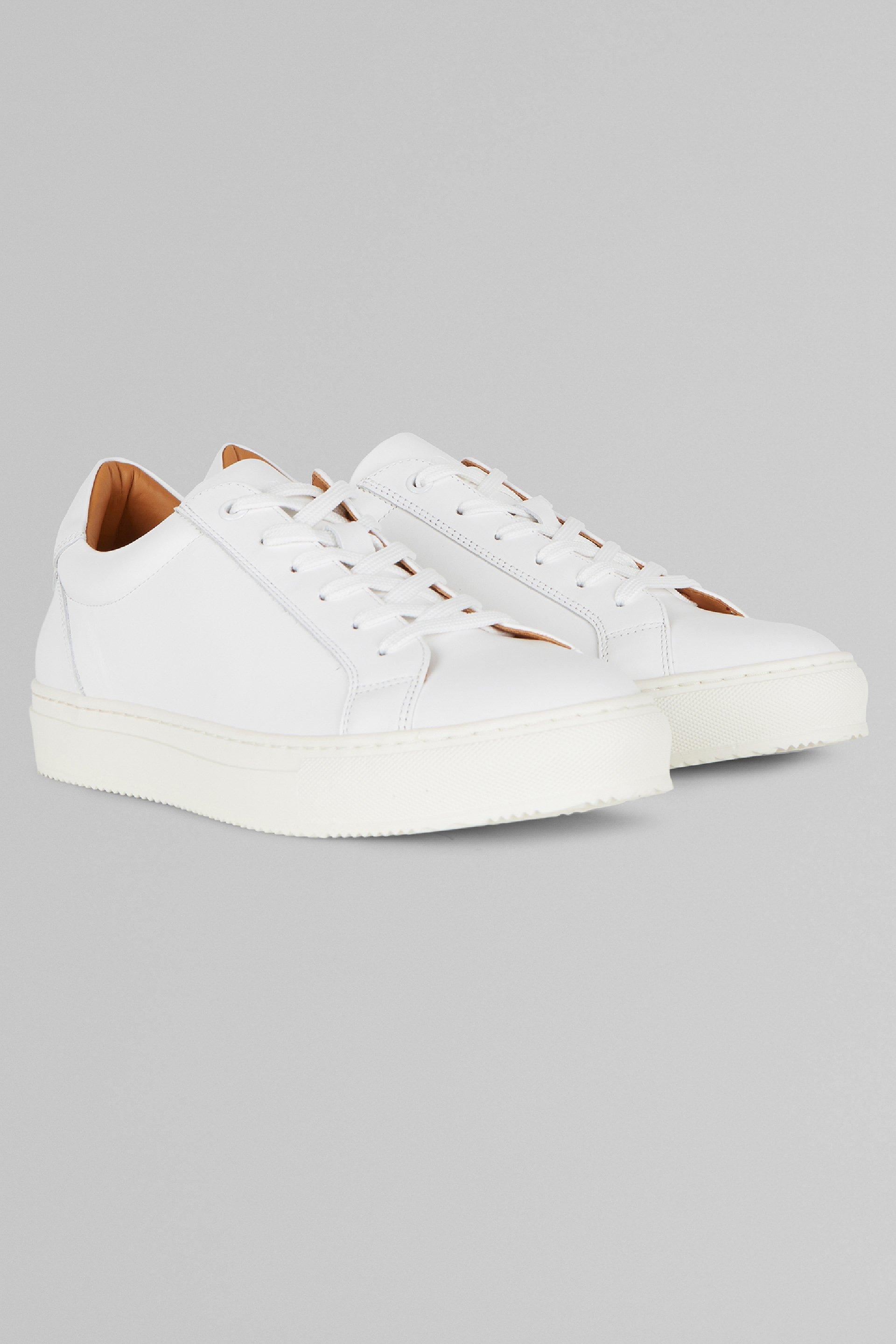 White Leather Trainers, , large image number 0