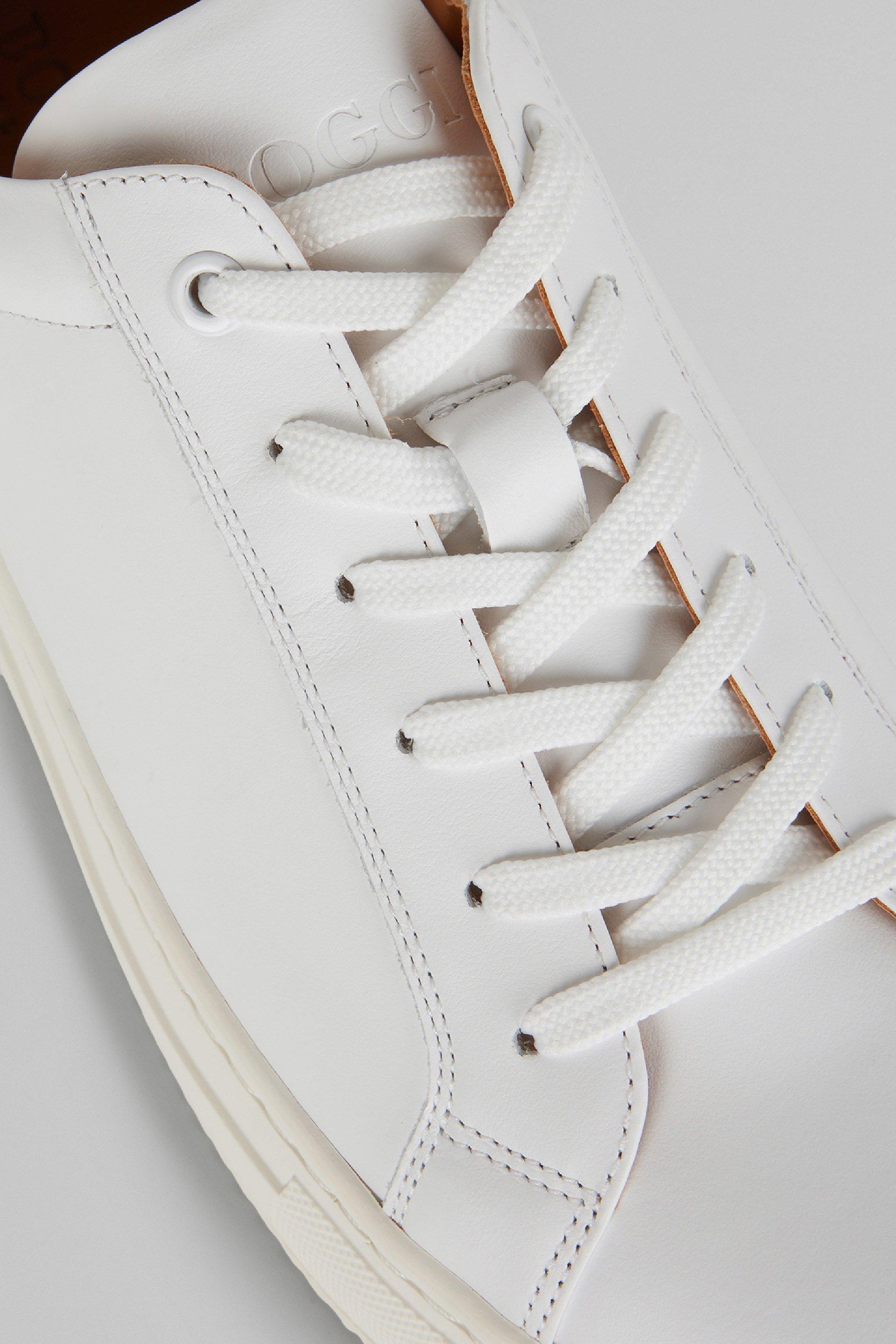 White Leather Trainers, , large image number 1