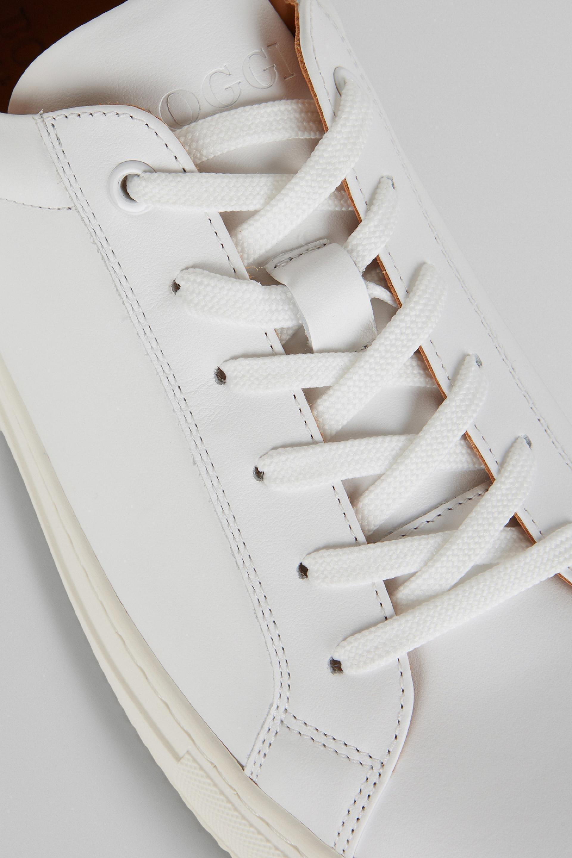 White Leather Trainers, , large image number 3