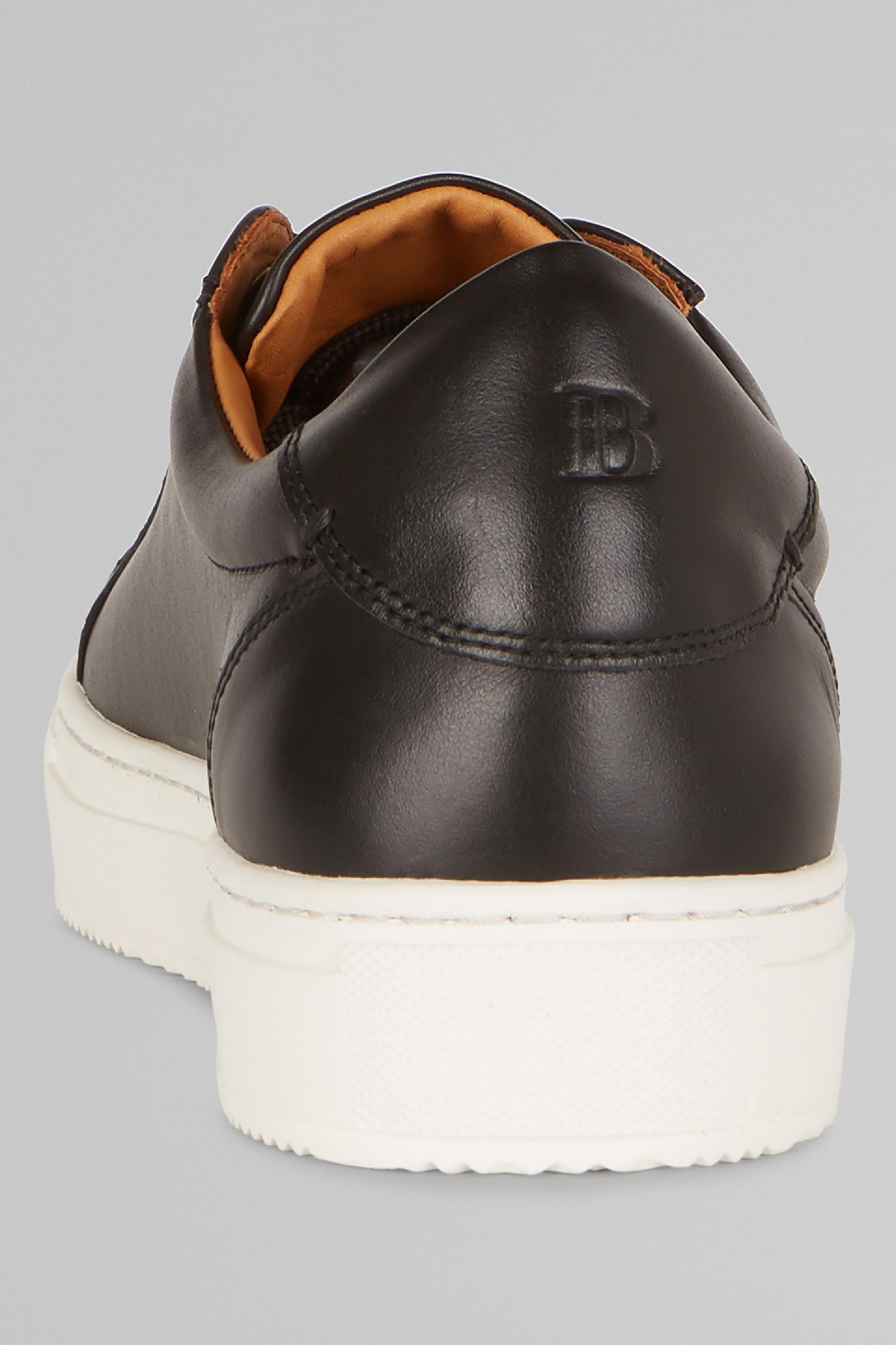 Black Leather Trainers, 3901_NERO, large image number 5
