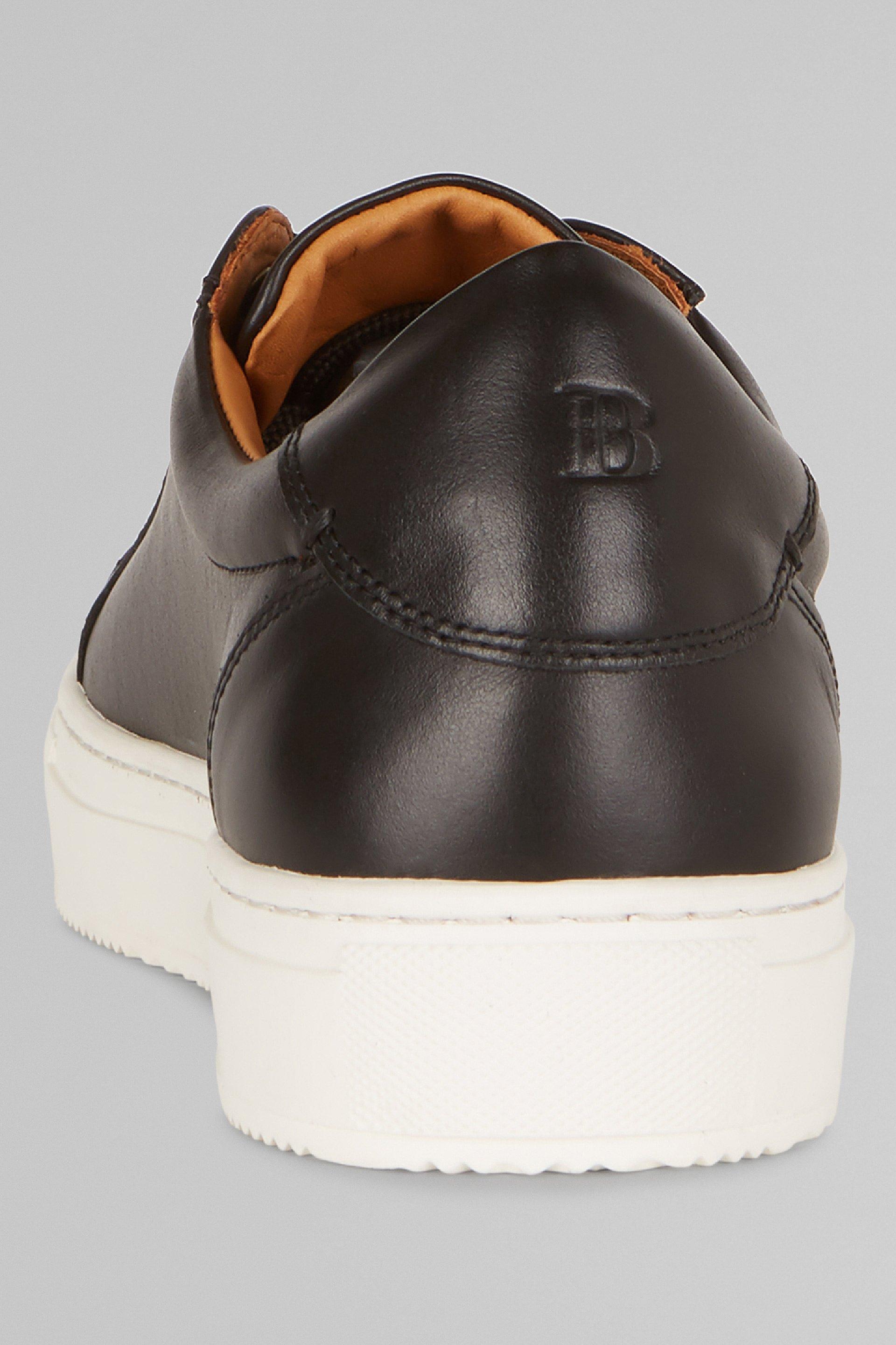 Black Leather Trainers, 3901_NERO, large image number 8