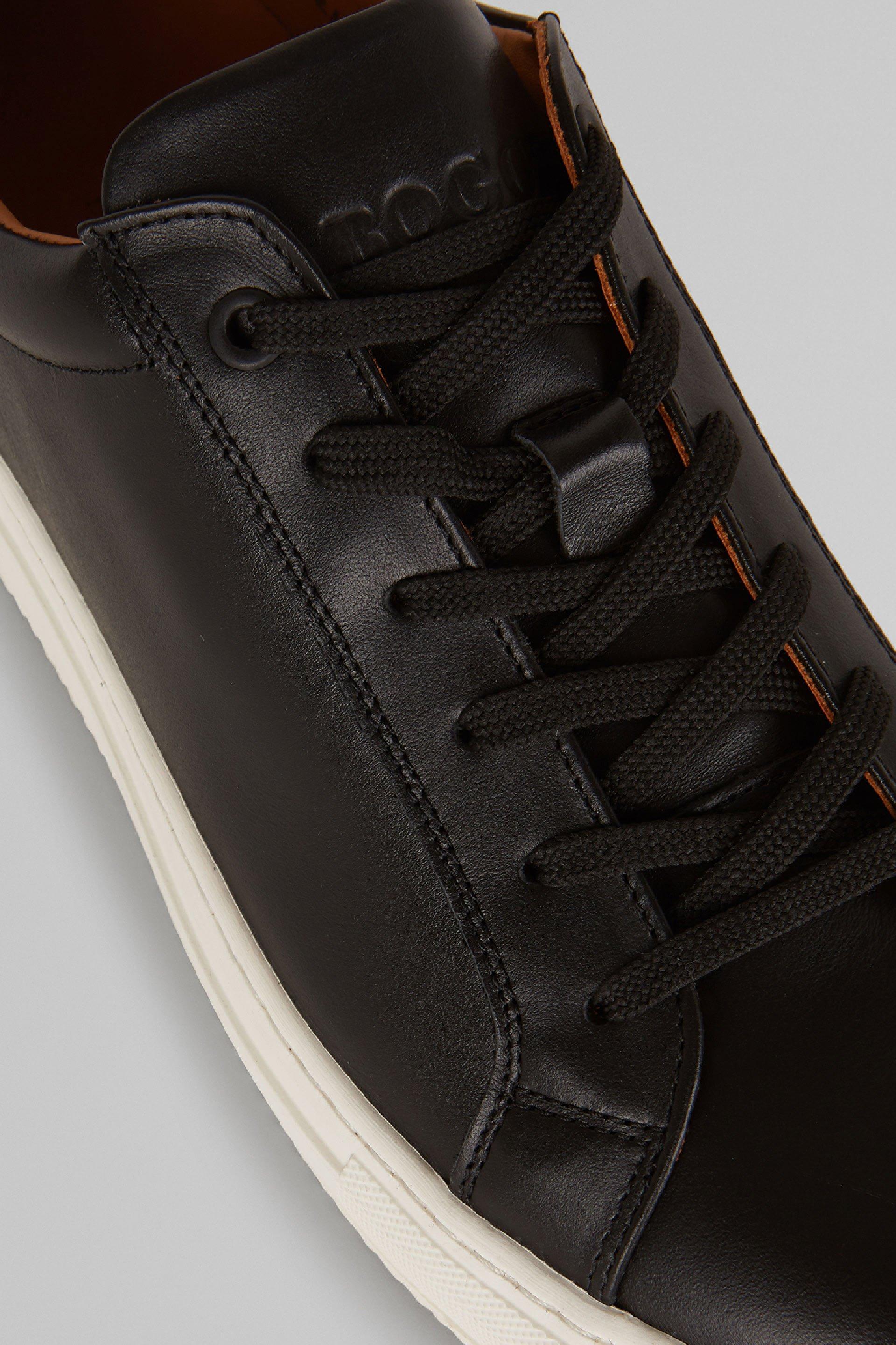 Black Leather Trainers, 3901_NERO, large image number 10