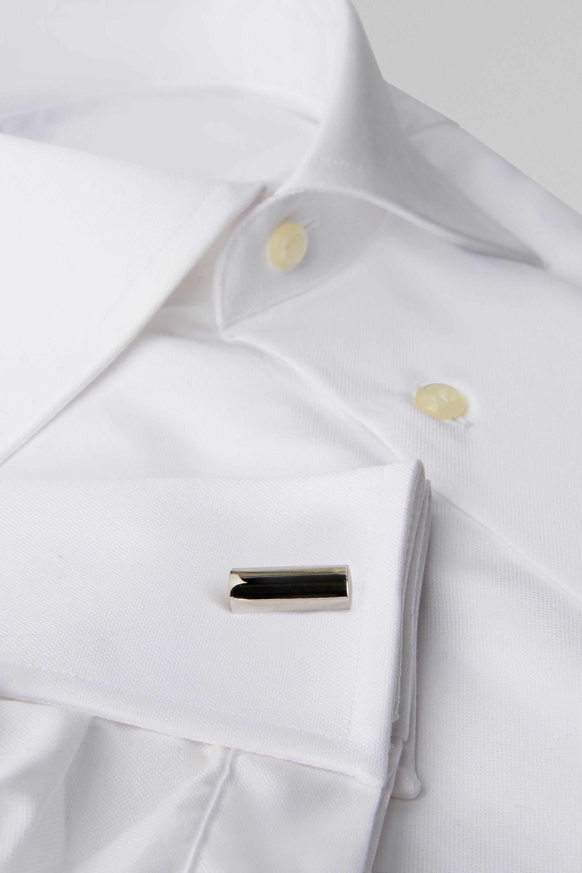 Bar Logo Cufflinks, Silver, Silver, large image number 2