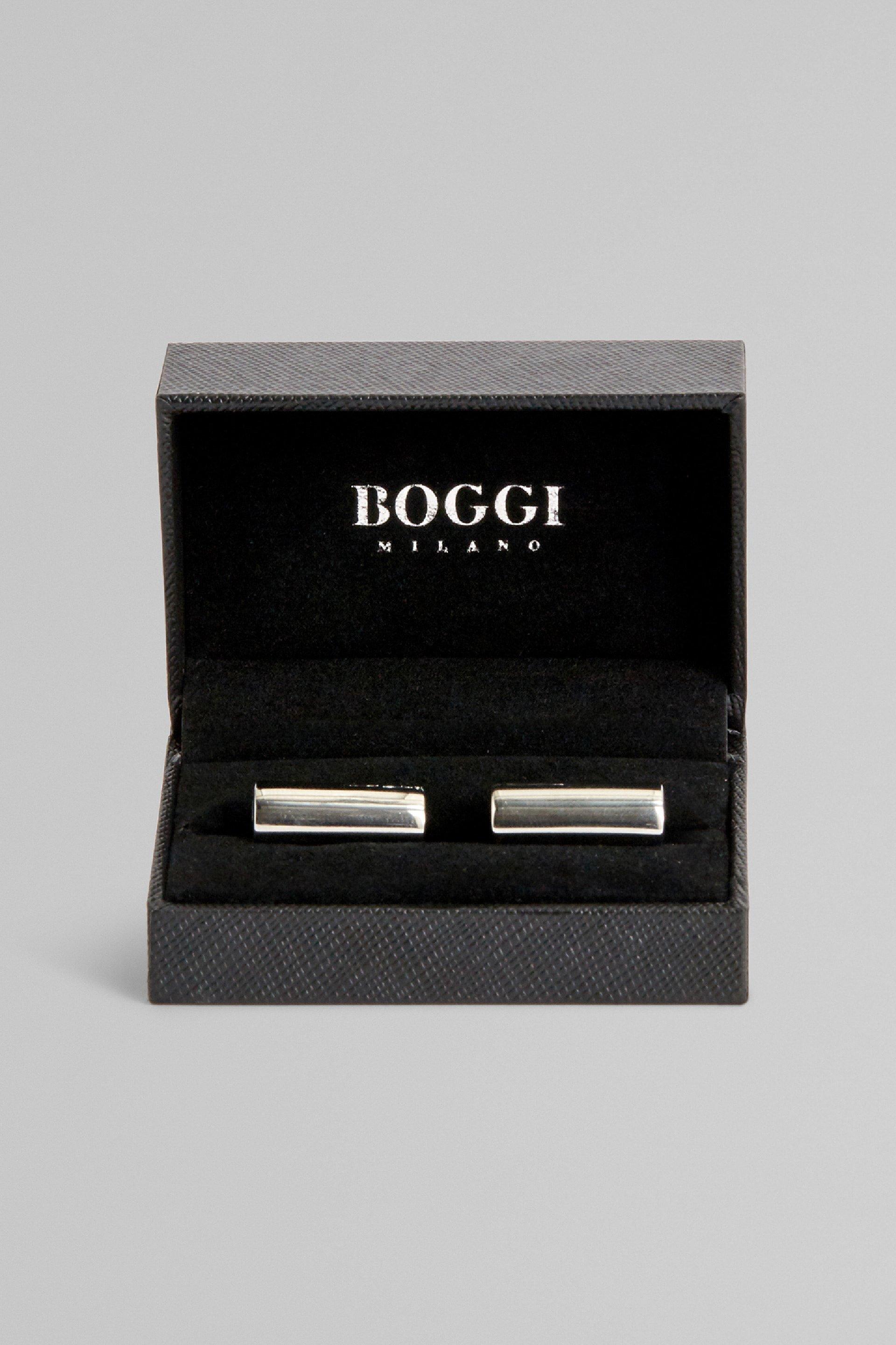 Bar Logo Cufflinks, Silver, Silver, large image number 4