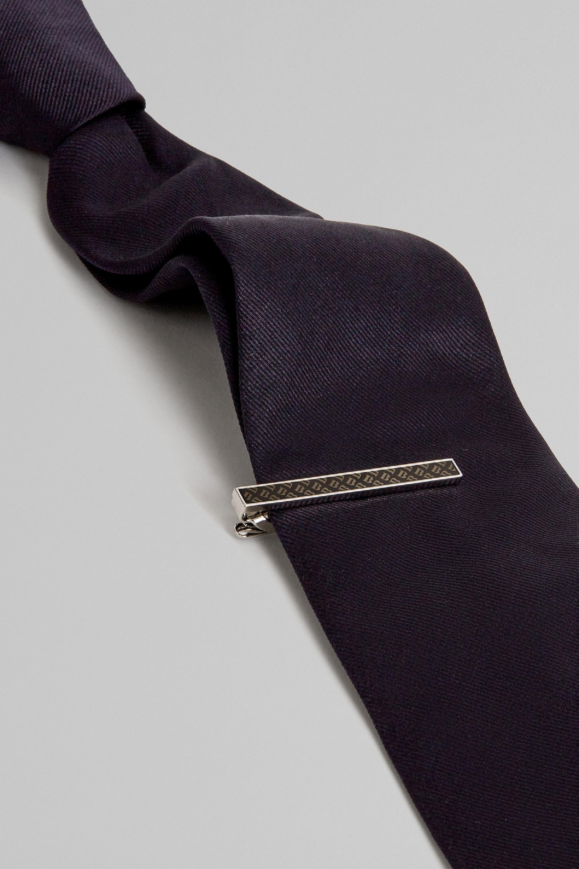 Silver Logo Tie Clip, Silver, large image number 1