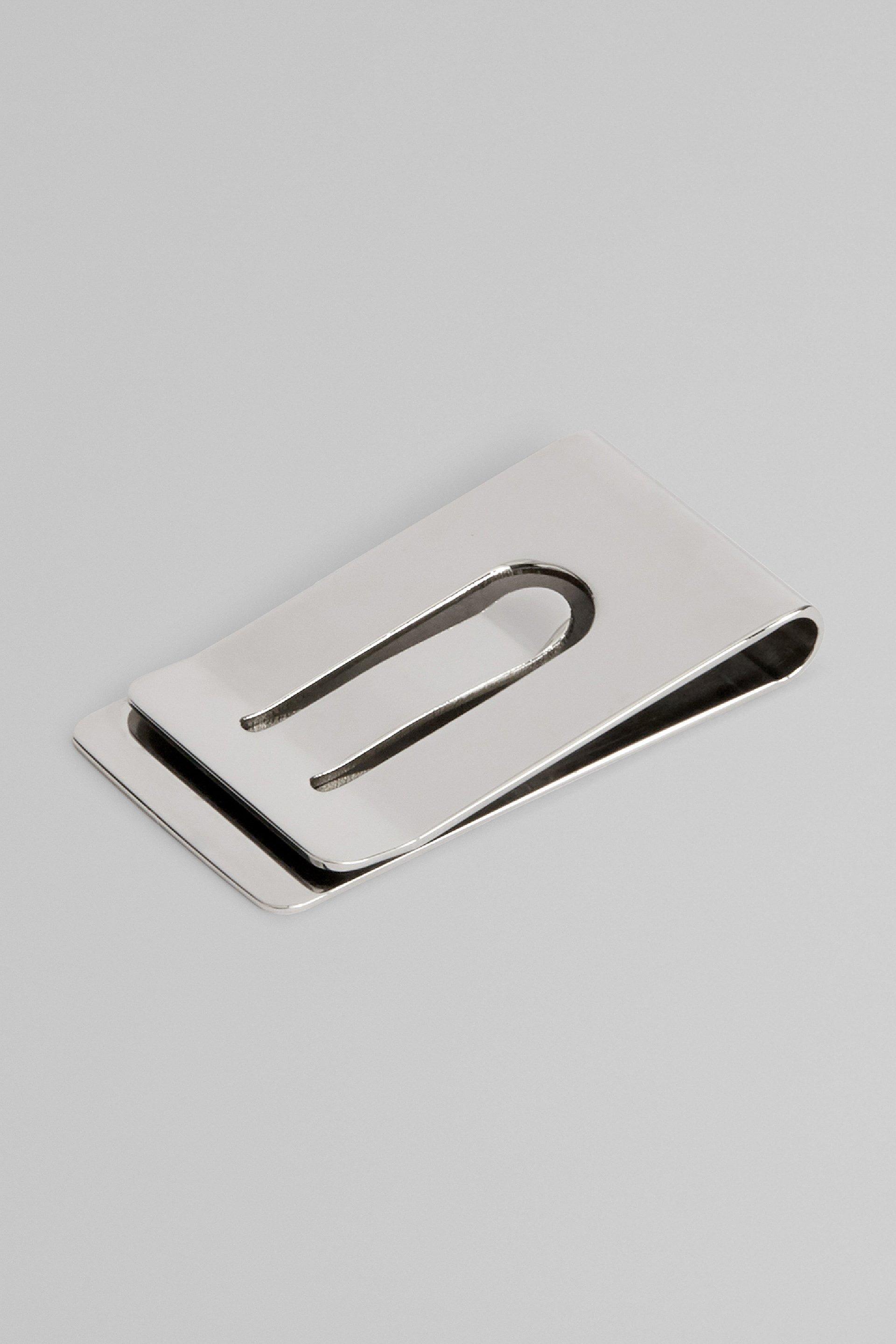 Silver Logo Money Clip, Silver, large image number 2