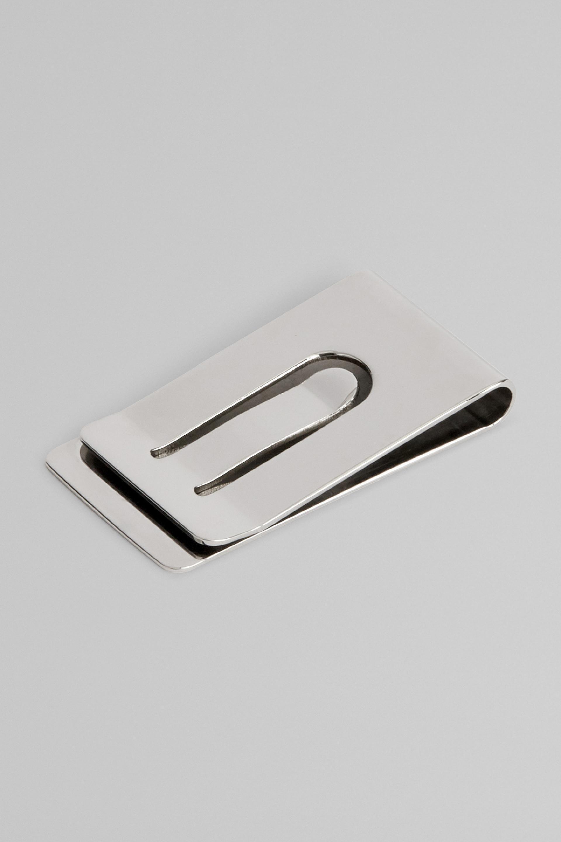 Silver Logo Money Clip, Silver, large image number 3