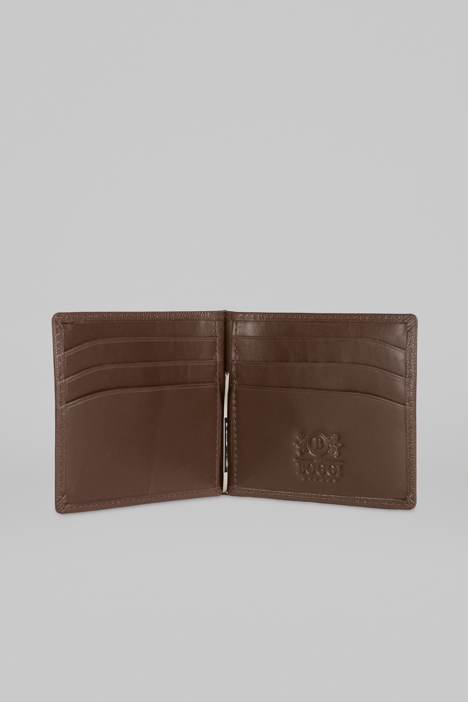 Brown Caviar Leather Wallet With Clip For Men, , large image number 4