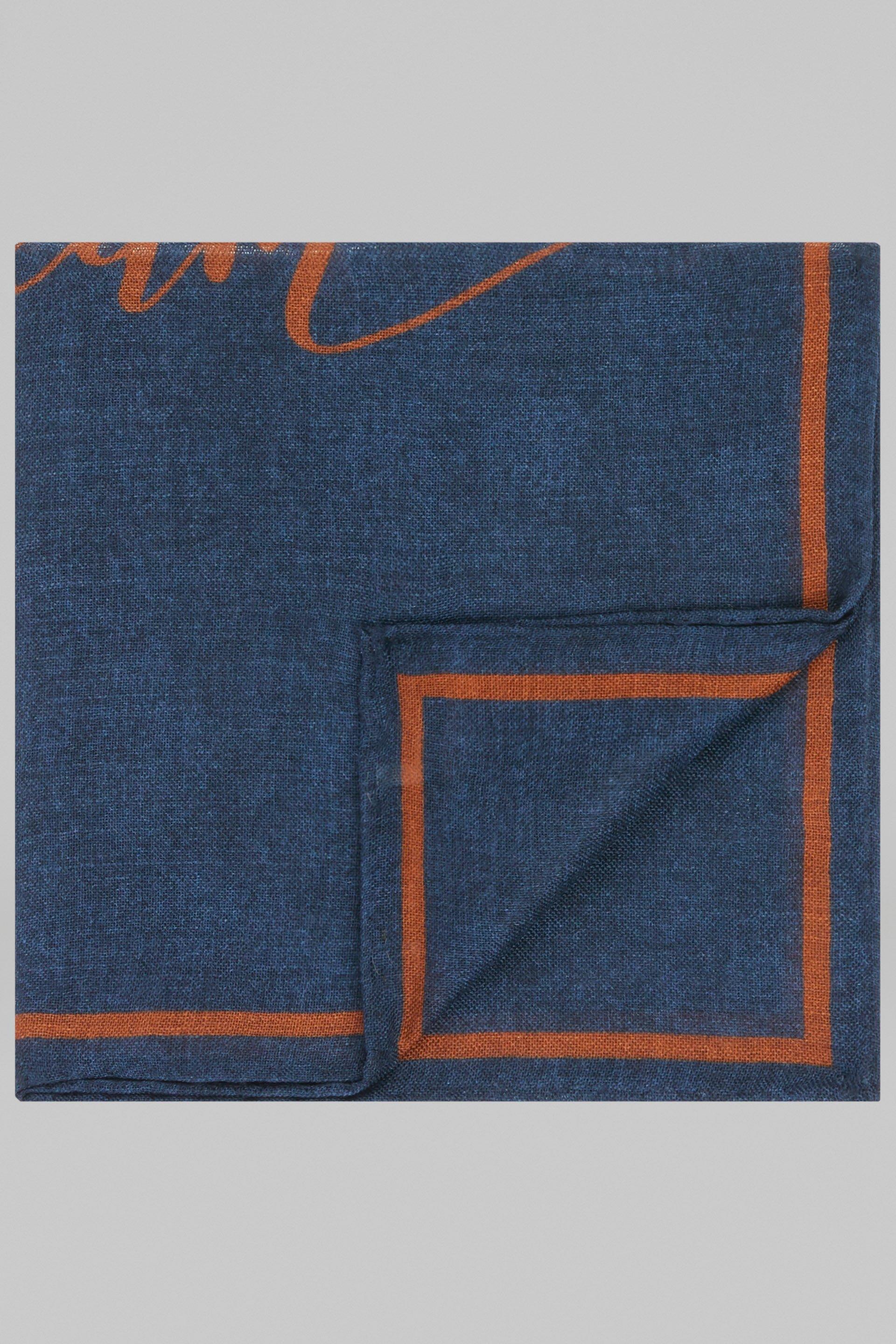 Blue Wool/Silk Dream Pocket Square For Men, , large image number 0