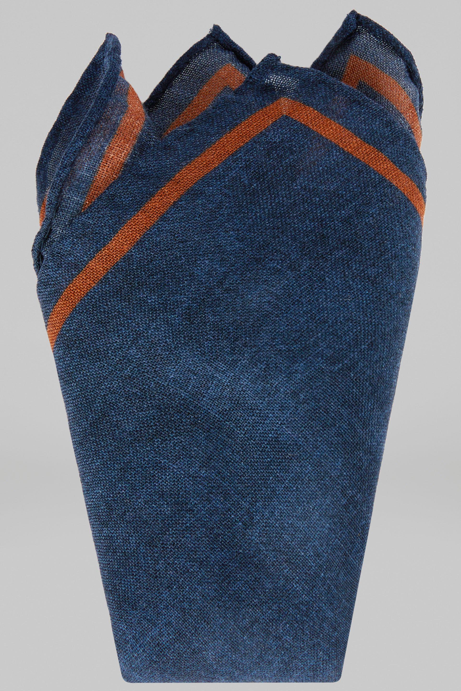 Blue Wool/Silk Dream Pocket Square For Men, , large image number 1