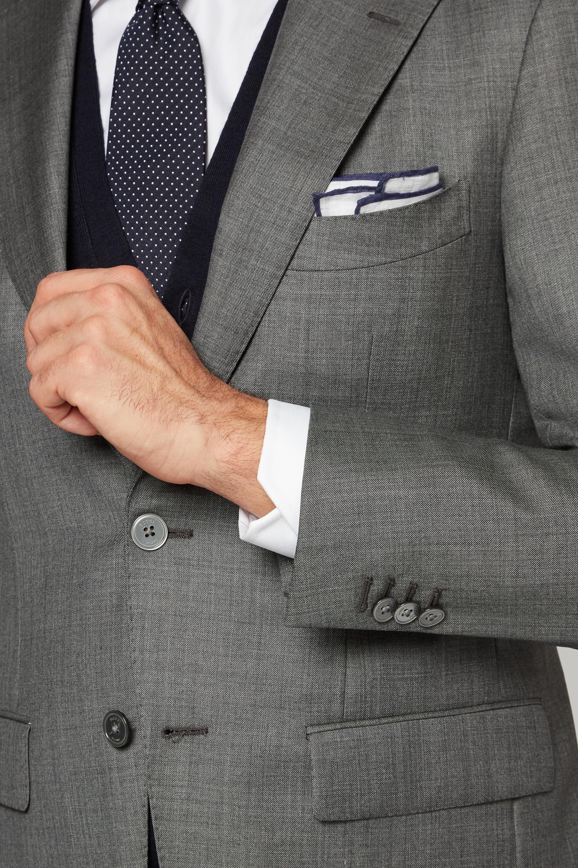 Super 110 Wool Jacket Grey, Grey, large image number 6