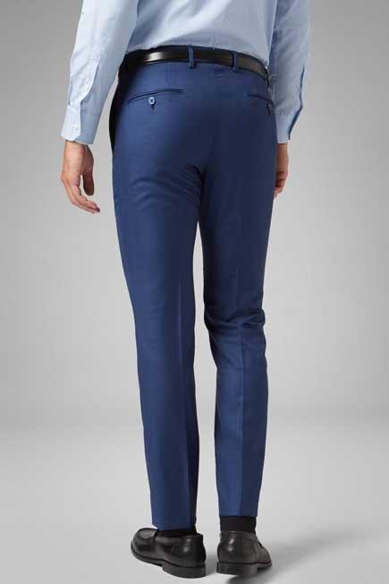 Blue Super 110 Wool Grisaille Trousers, , large image number 1