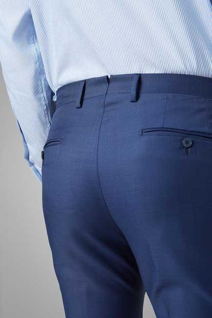 Blue Super 110 Wool Grisaille Trousers, , large image number 2
