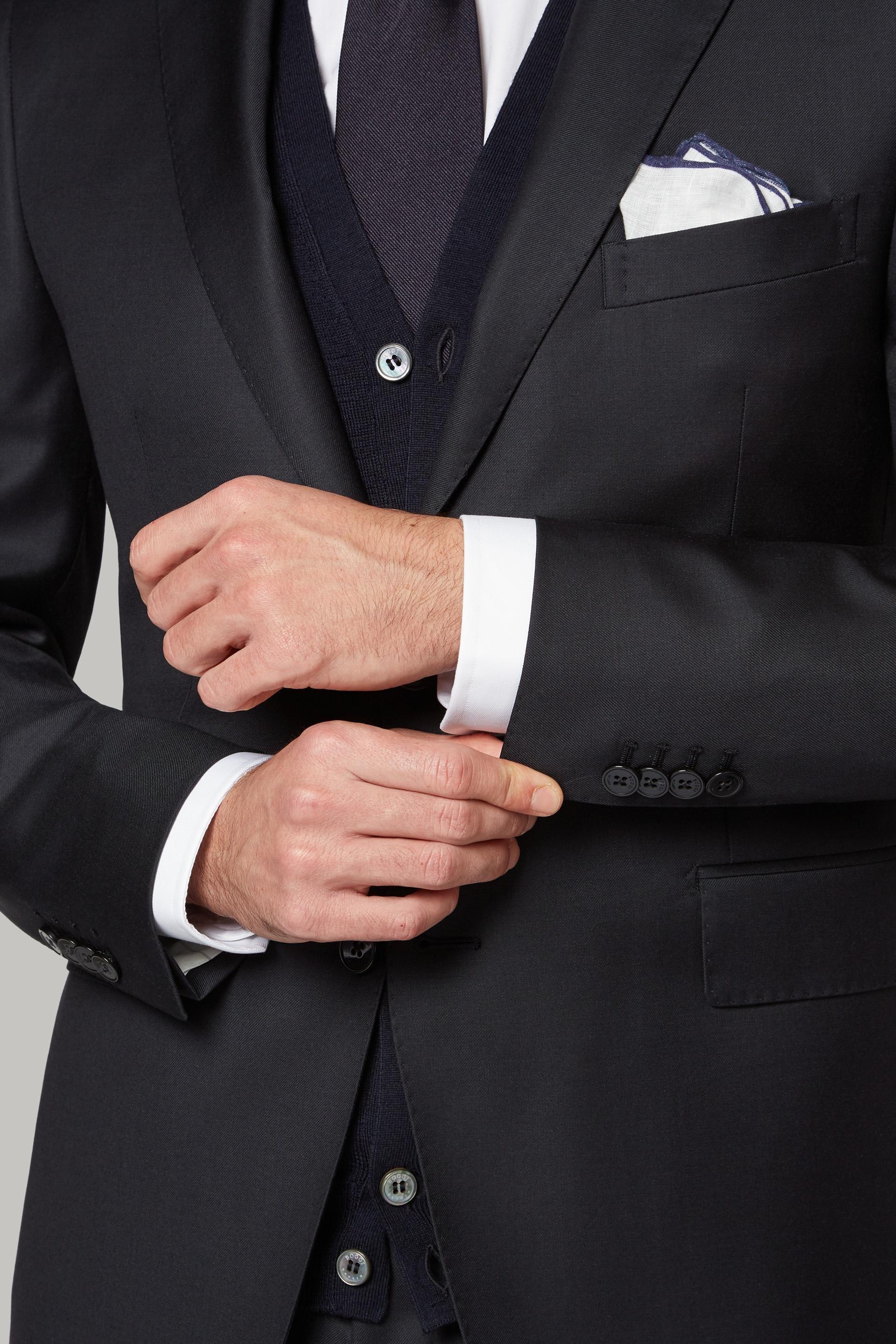 Navy Stretch Extra Slim Suit Jacket, , large image number 0