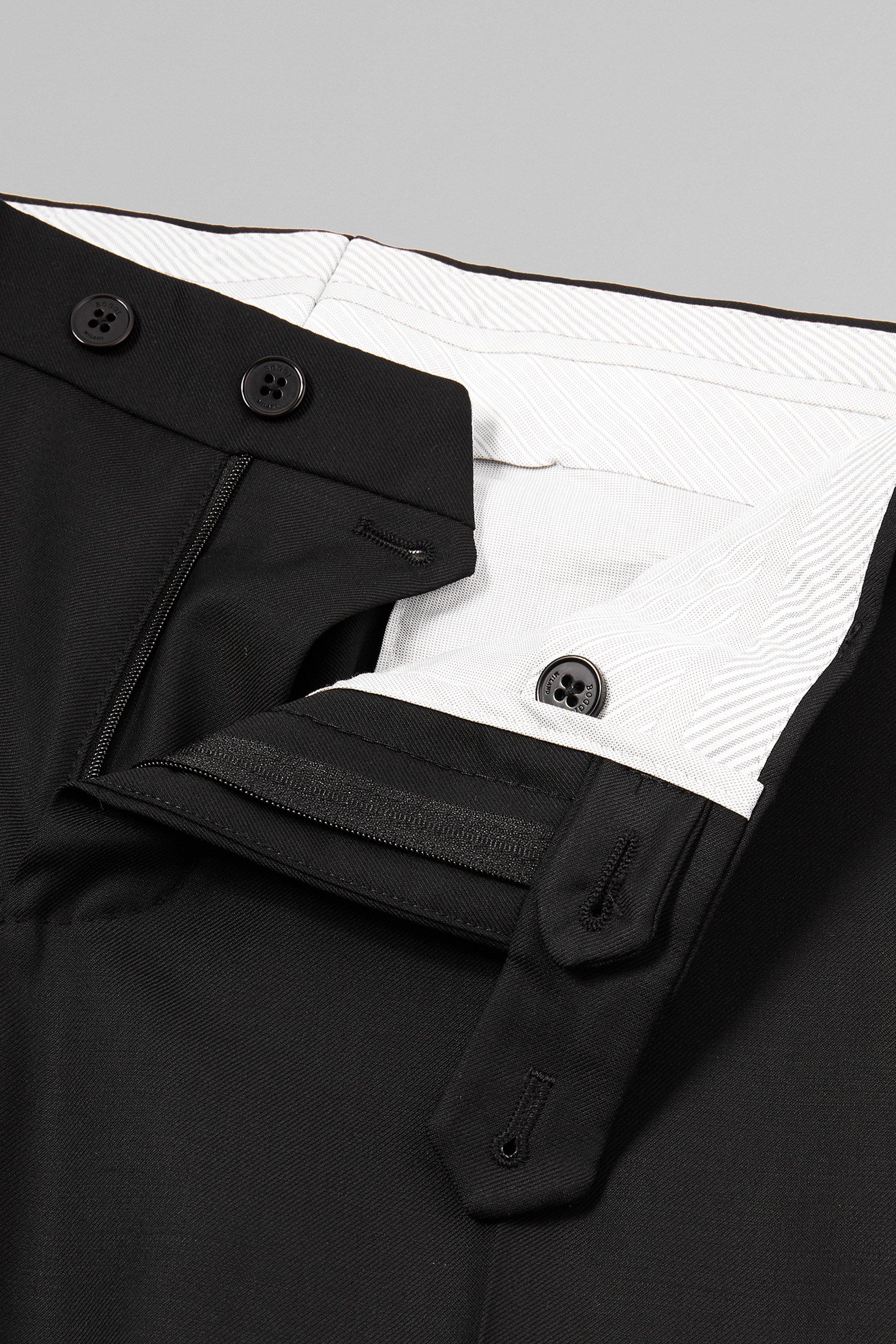 بليزر بدلة نيزا من الصو" المطاطي إكسترا سليم أسود, Black, large image number 12