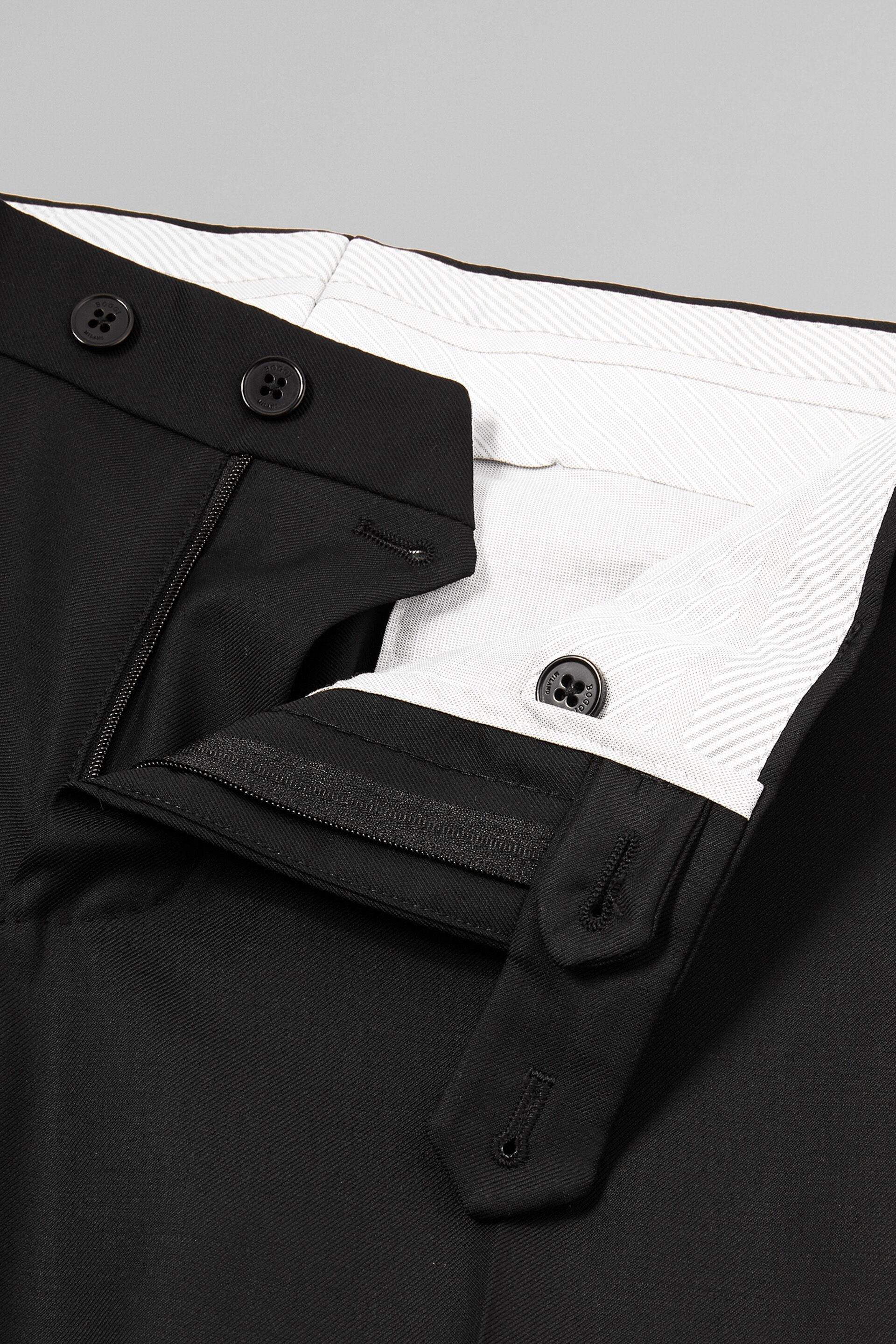 بليزر بدلة نيزا من الصو" المطاطي إكسترا سليم أسود, Black, large image number 14