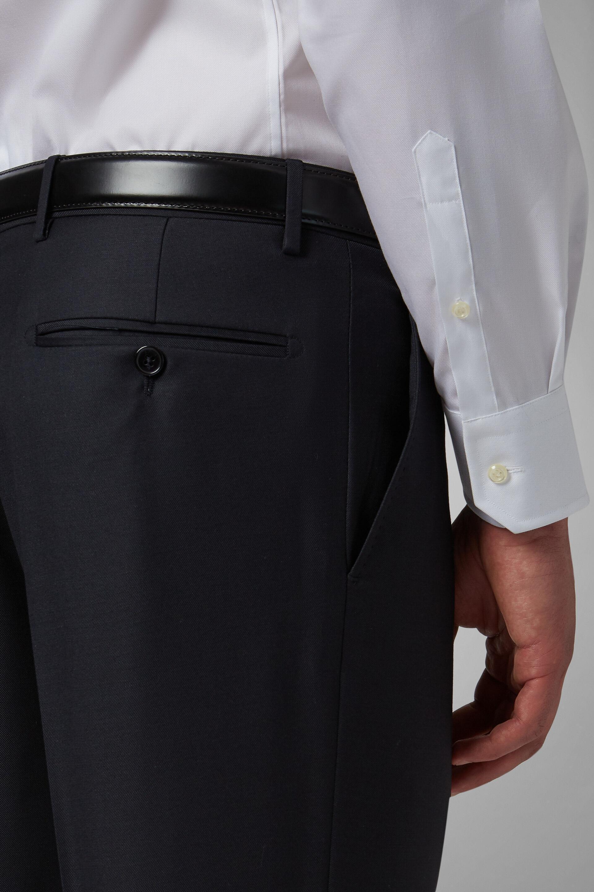 Slim Fit Stretch Wool Trousers Blue, Navy blue, large image number 5