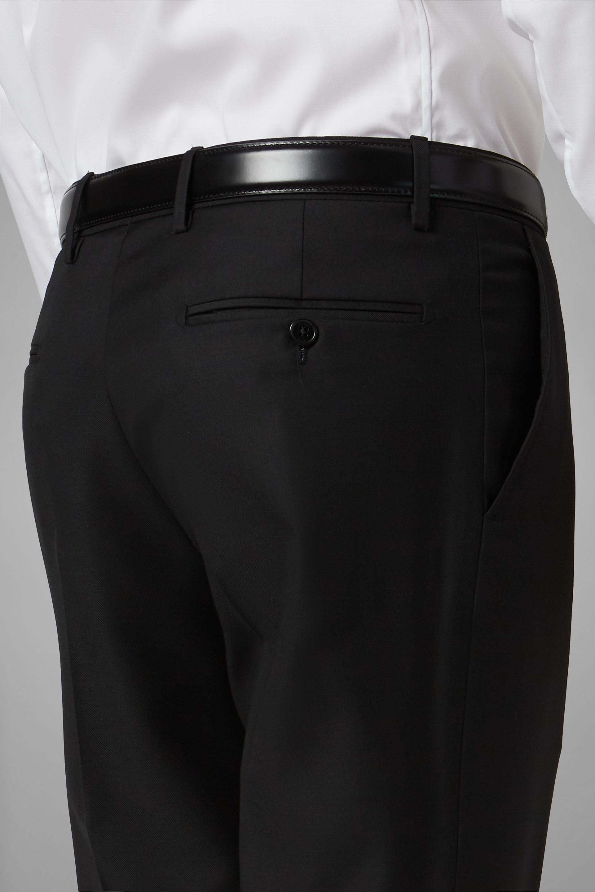 Black Stretch Extra Slim Suit Trousers, , large image number 1