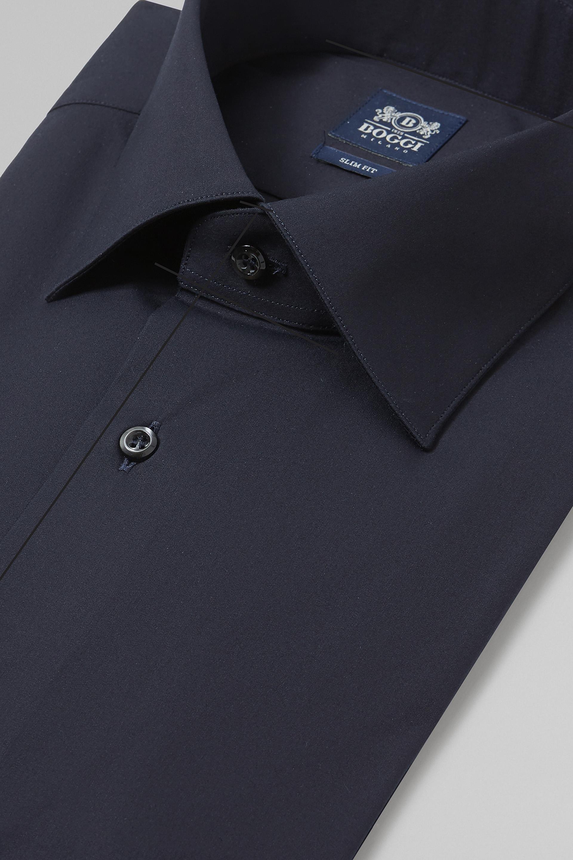Navy New York Collar Shirt For Men - Slim, 3901_NAVY, large image number 0