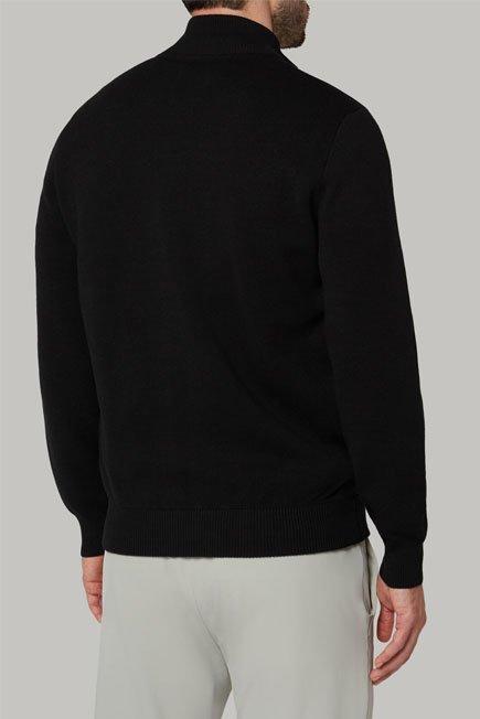 Black Padded Bomber Jacket, 3901_NERO, large image number 6