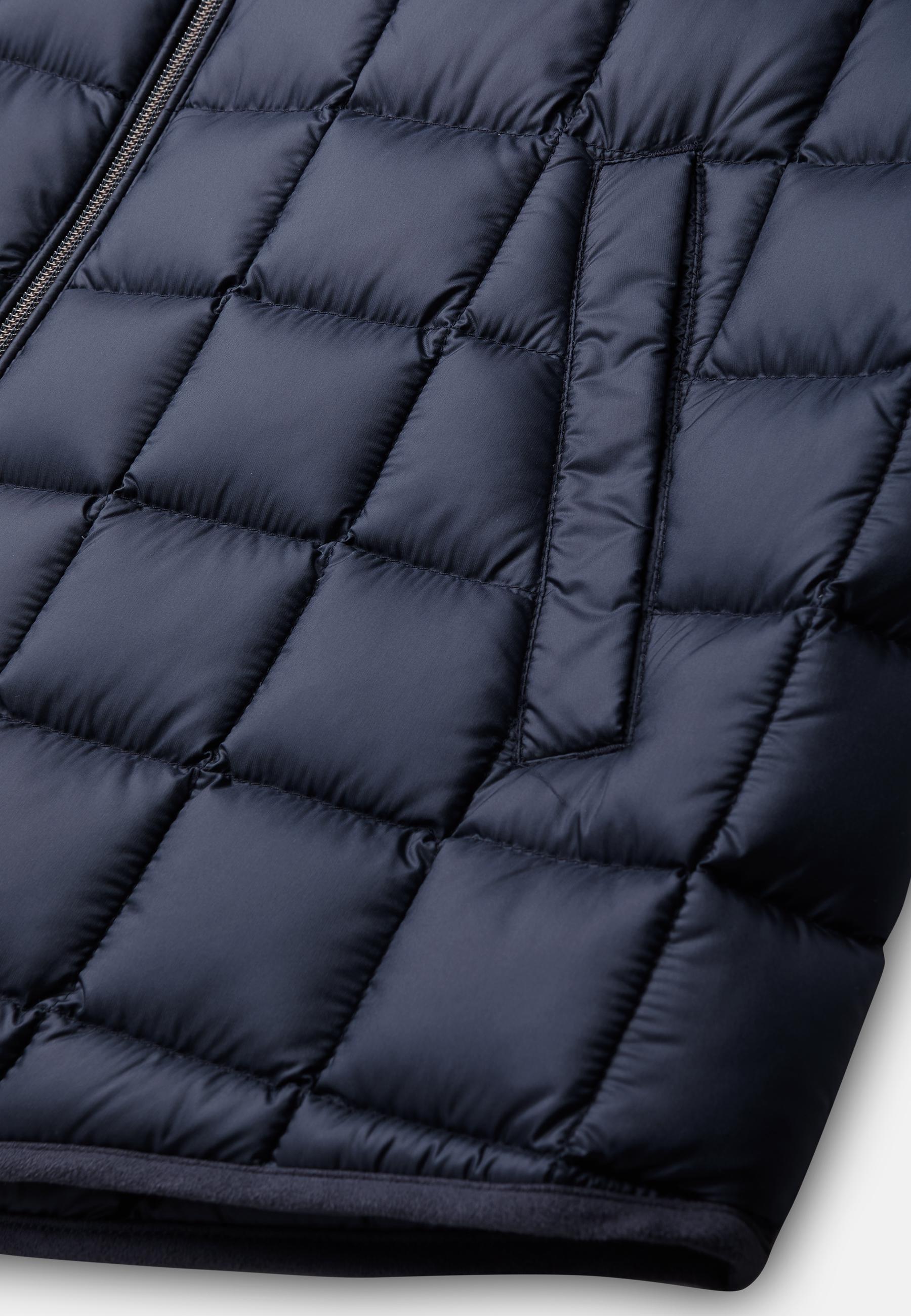 Navy Down-Filled Quilted Nylon Gilet For Men, Navy blue, large image number 7