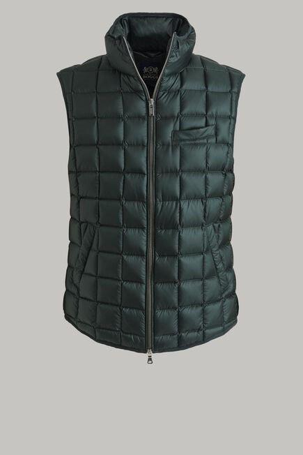 Military Green Down-Filled Quilted Nylon Gilet For Men, , large image number 1