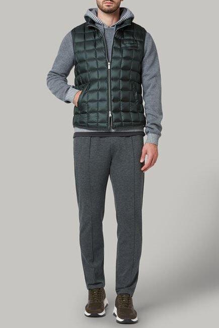 Military Green Down-Filled Quilted Nylon Gilet For Men, , large image number 2