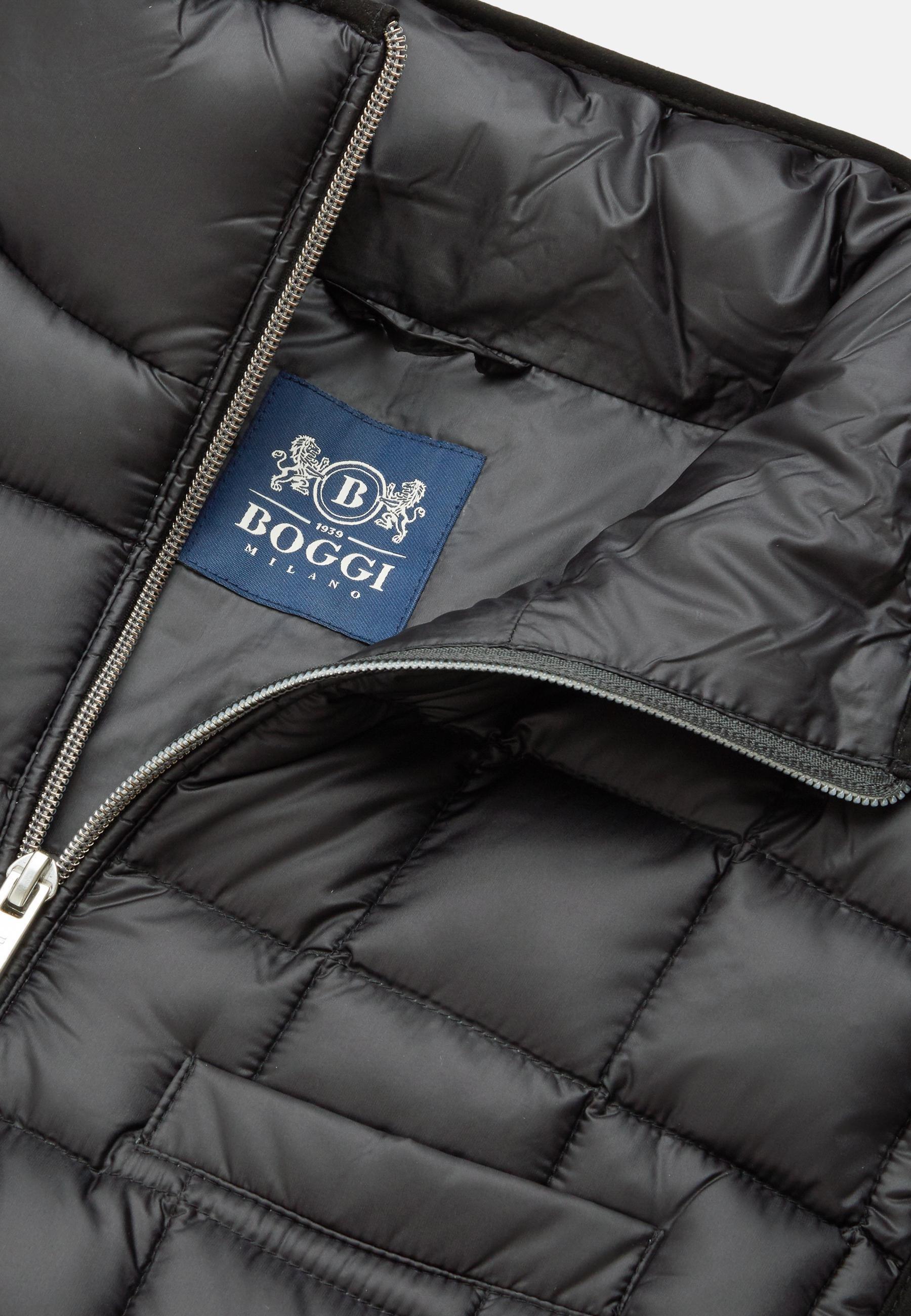 Black Down-Filled Quilted Nylon Gilet , , large image number 3