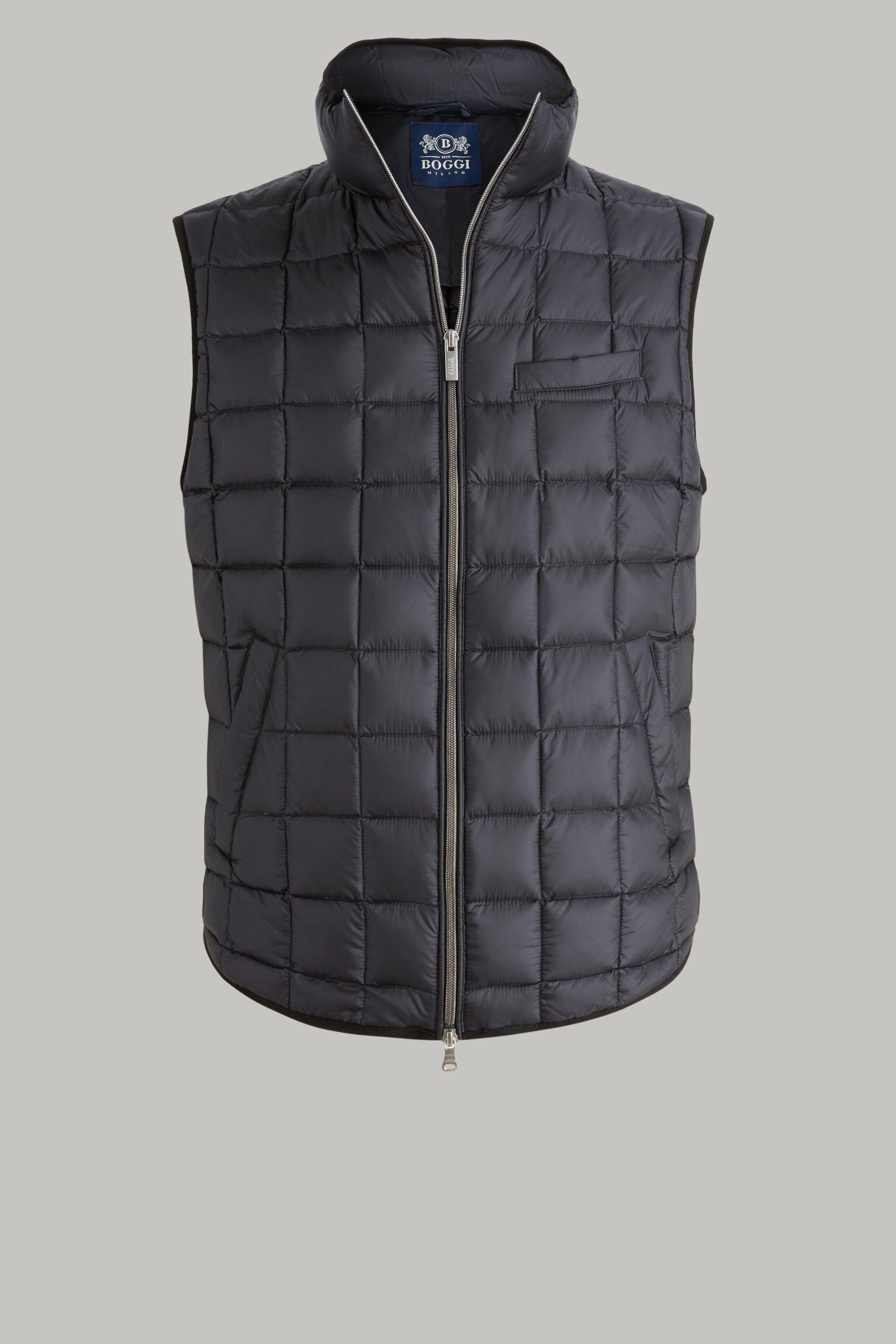 Black Down-Filled Quilted Nylon Gilet , , large image number 5