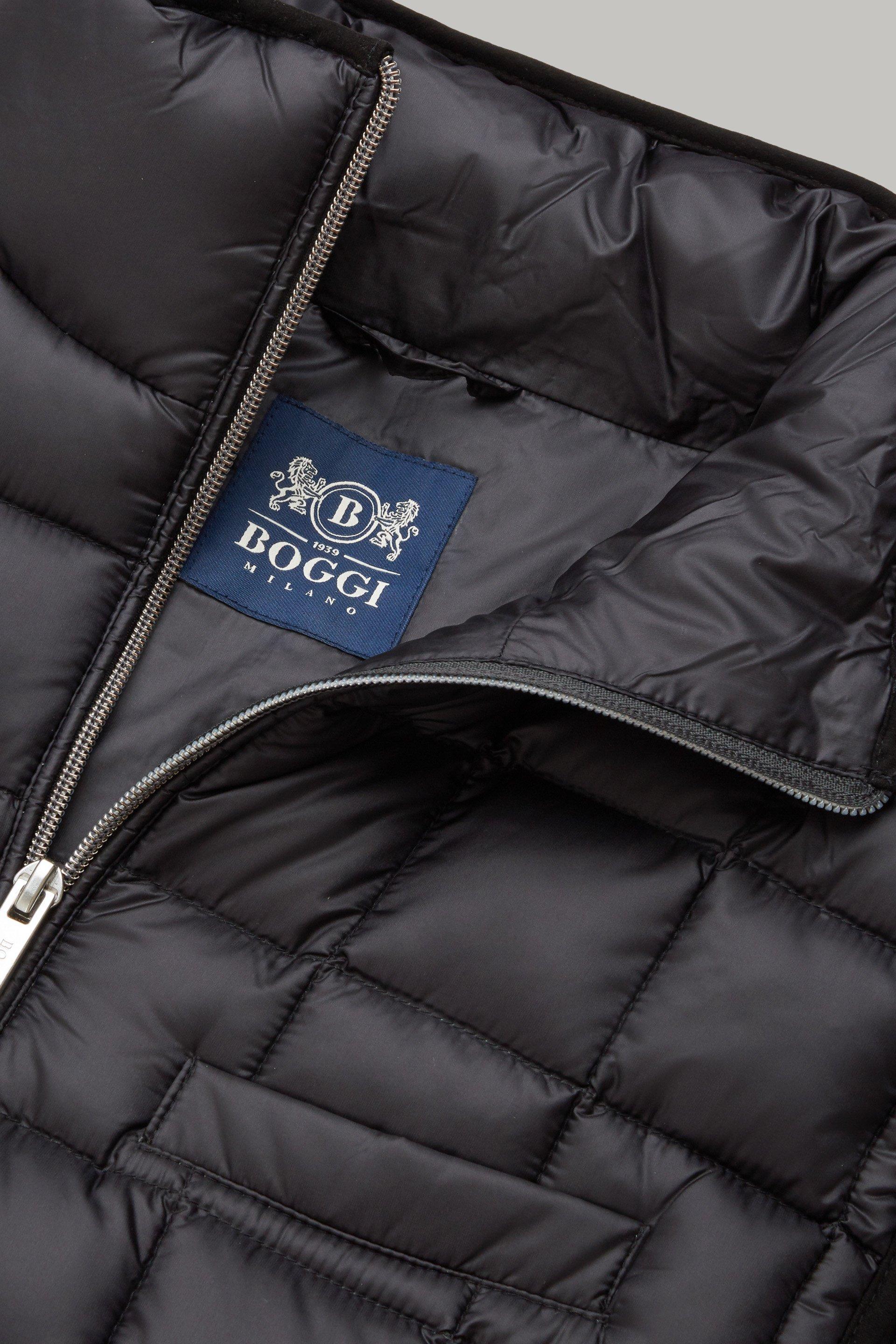 Black Down-Filled Quilted Nylon Gilet , , large image number 6