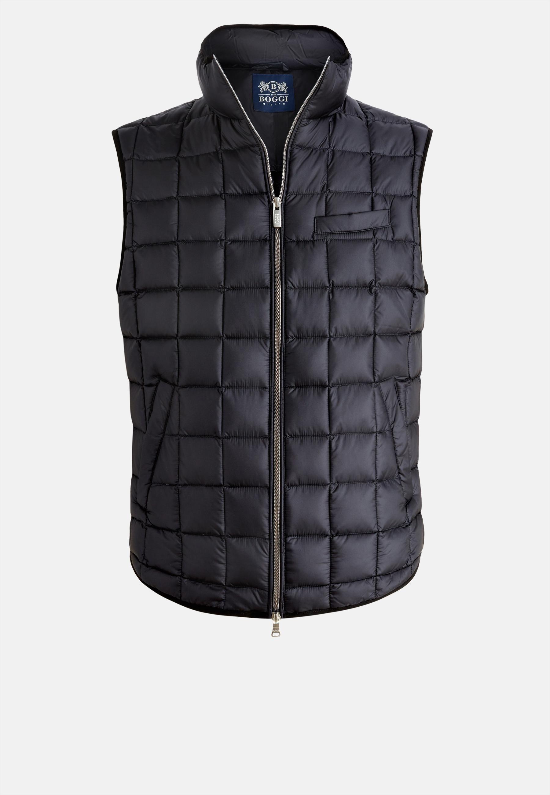 Black Down-Filled Quilted Nylon Gilet , , large image number 8