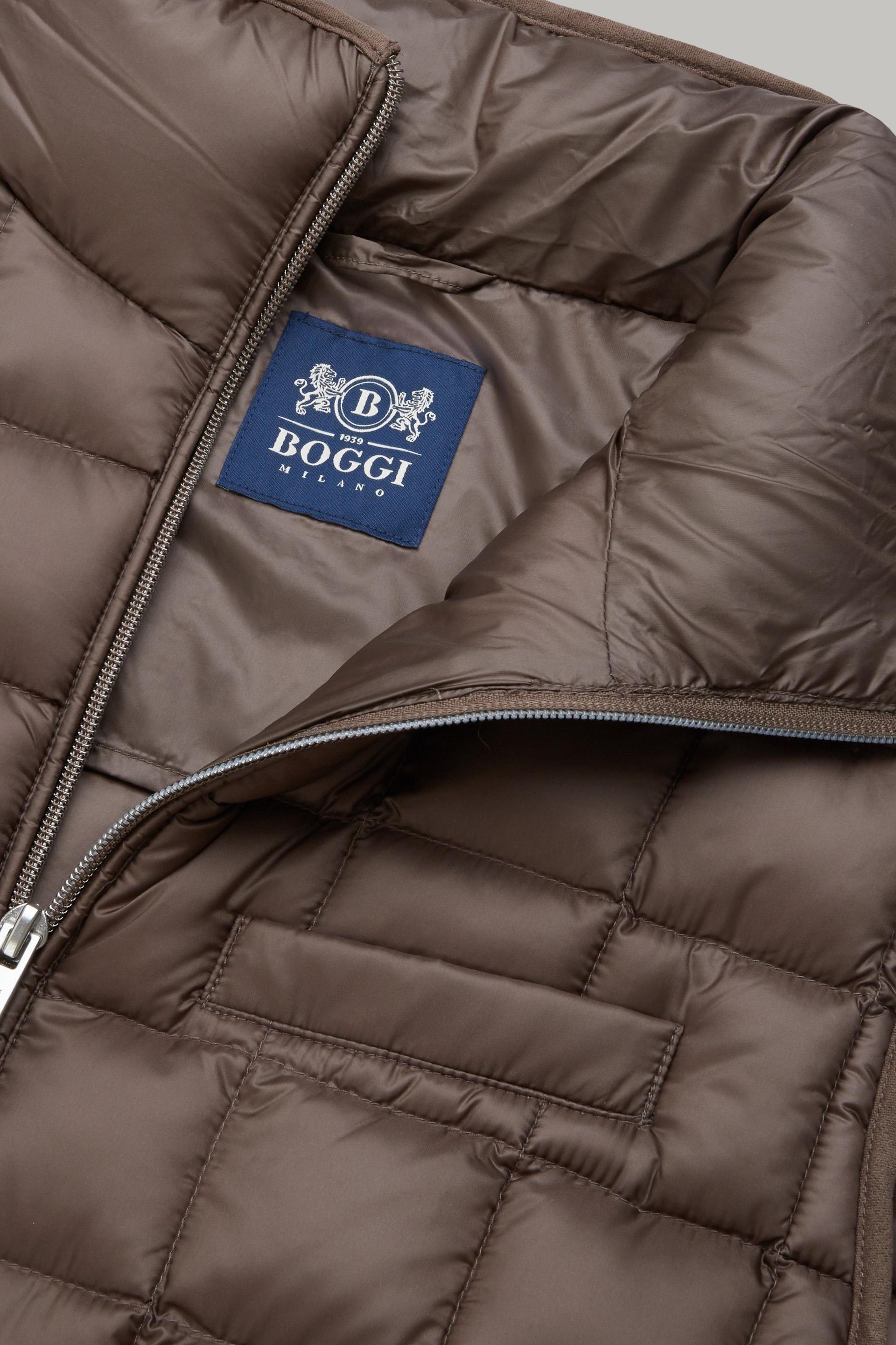 Brown Down-Filled Quilted Nylon Gilet For Men, Dark brown, large image number 7
