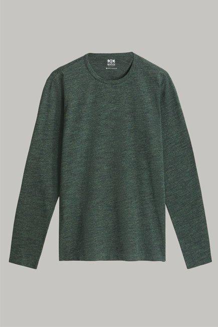 Green Long-Sleeved Cotton Jersey T-Shirt, 3901_VERD, large image number 5