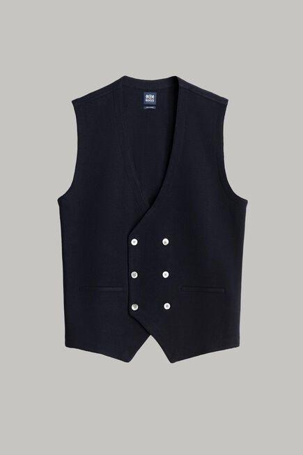 صدرية محبوكة من صو" ميرينو كحلي مزدوج الصدر للرجال - عادي, 3901_NAVY, large image number 6