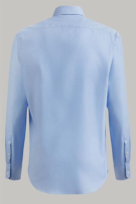 Light Blue Micro-Patttern Twill Shirt For Men - Slim, 3901_AZZ, large image number 3