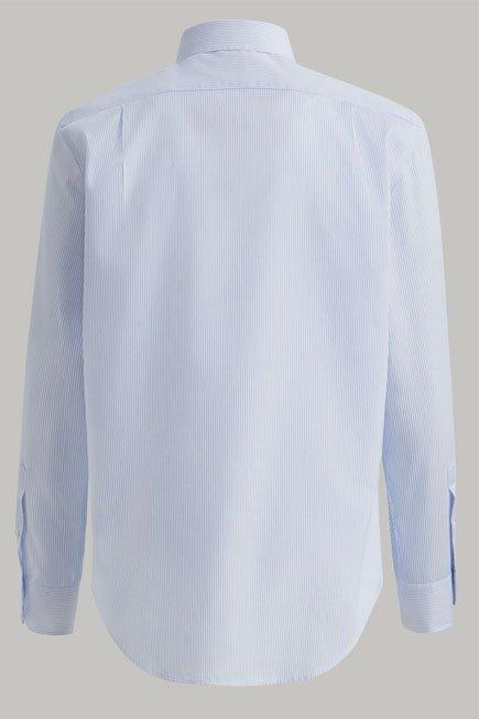 Blue Striped Twill Shirt, 3901_AZZ, large image number 6
