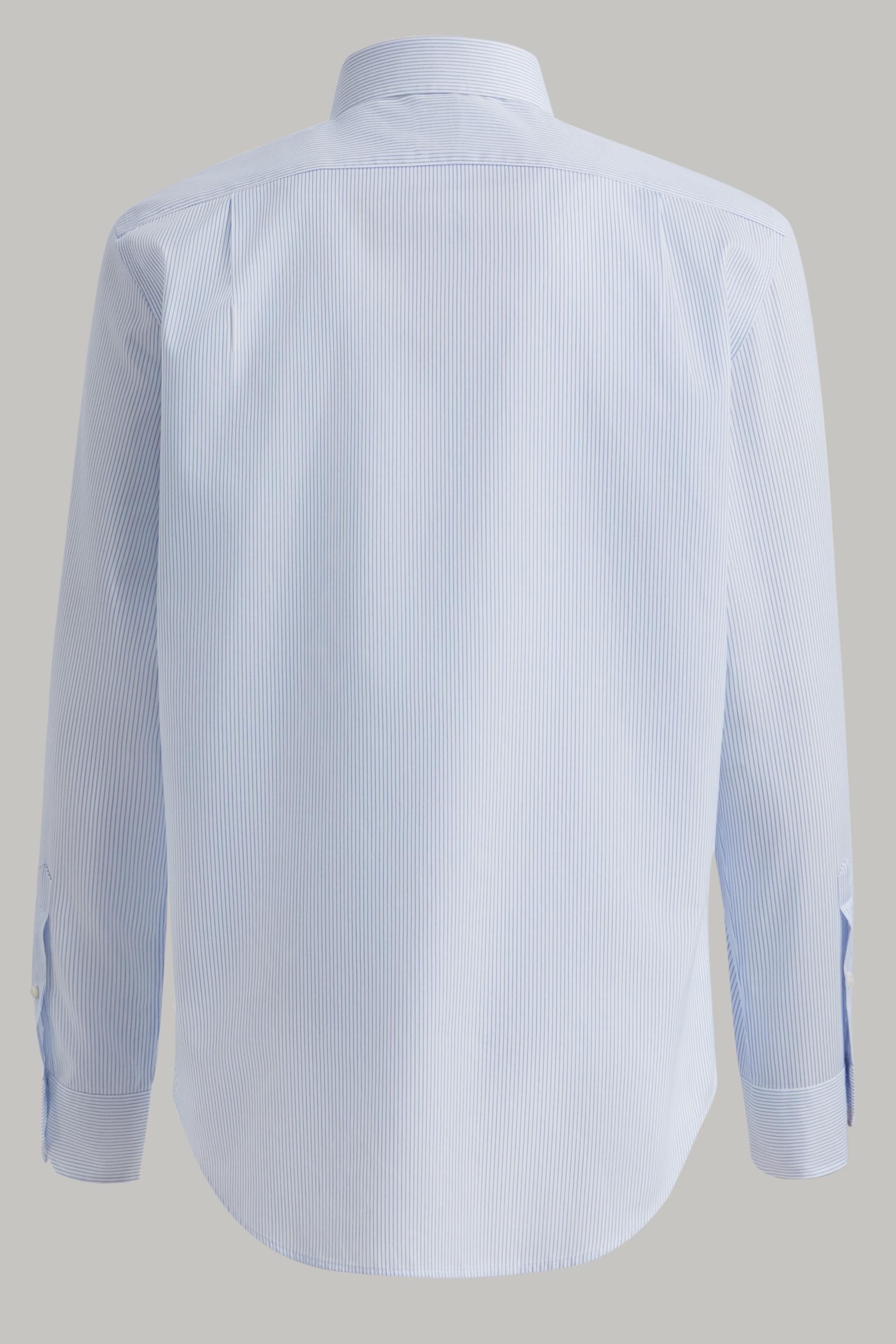 Blue Striped Twill Shirt, 3901_AZZ, large image number 7