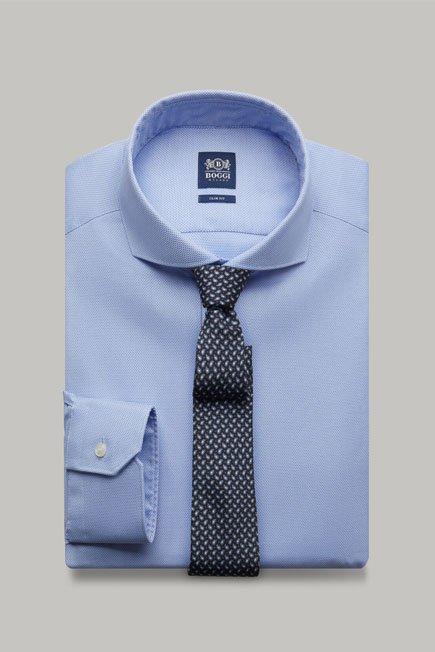Blue Light Micro-Pattern Dobby Shirt, 3901_BTTE, large image number 0