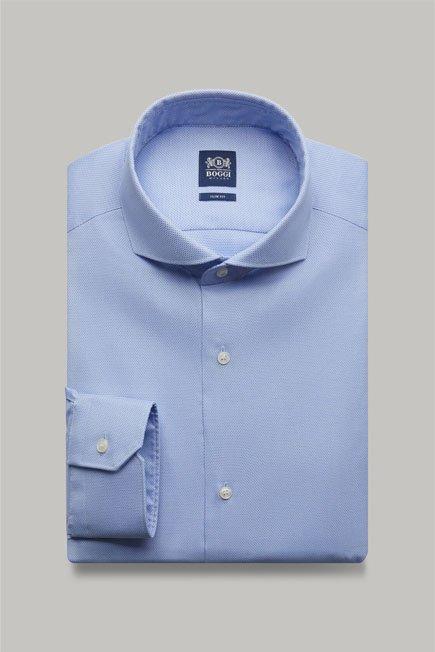 Blue Light Micro-Pattern Dobby Shirt, 3901_BTTE, large image number 1